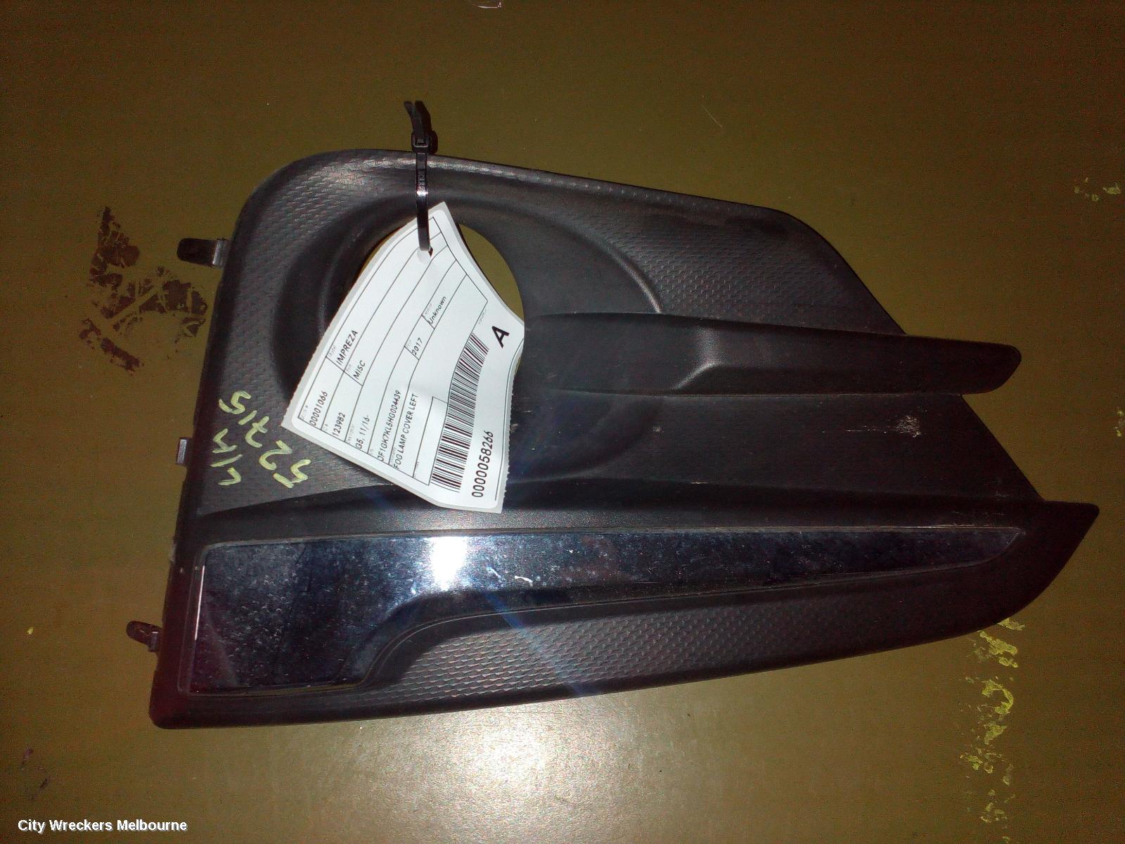 SUBARU IMPREZA, G5, 09/2016 - 09/2023, FOG LAMP COVER LEFT: 58266