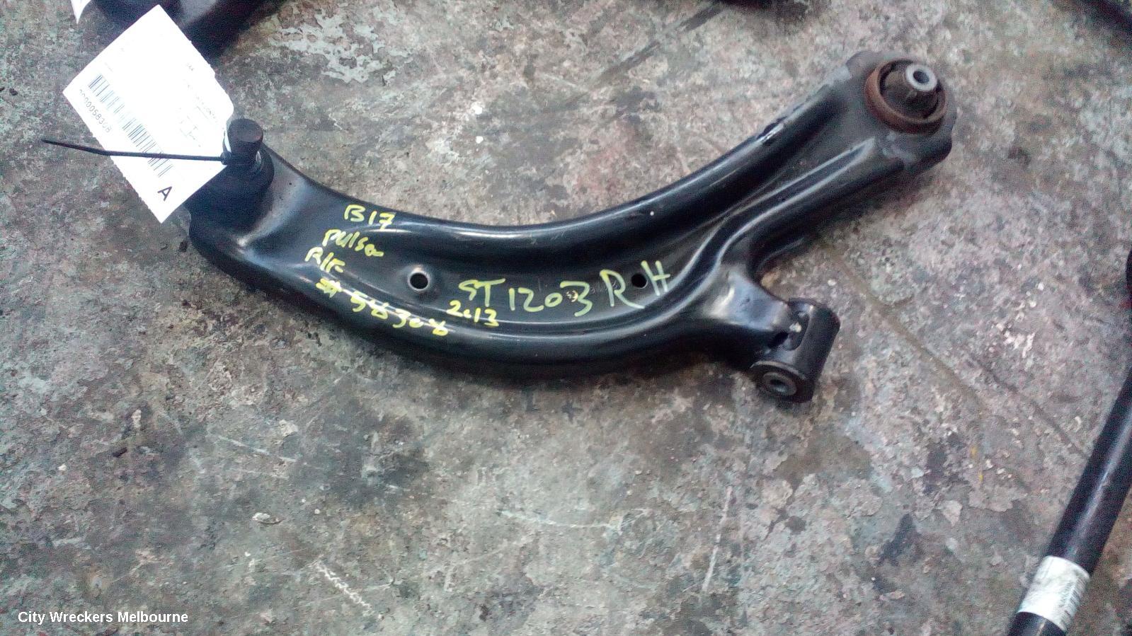 NISSAN PULSAR RIGHT FRONT LOWER CONTROL ARM, B17/C12, 12/2012 - 12/2017