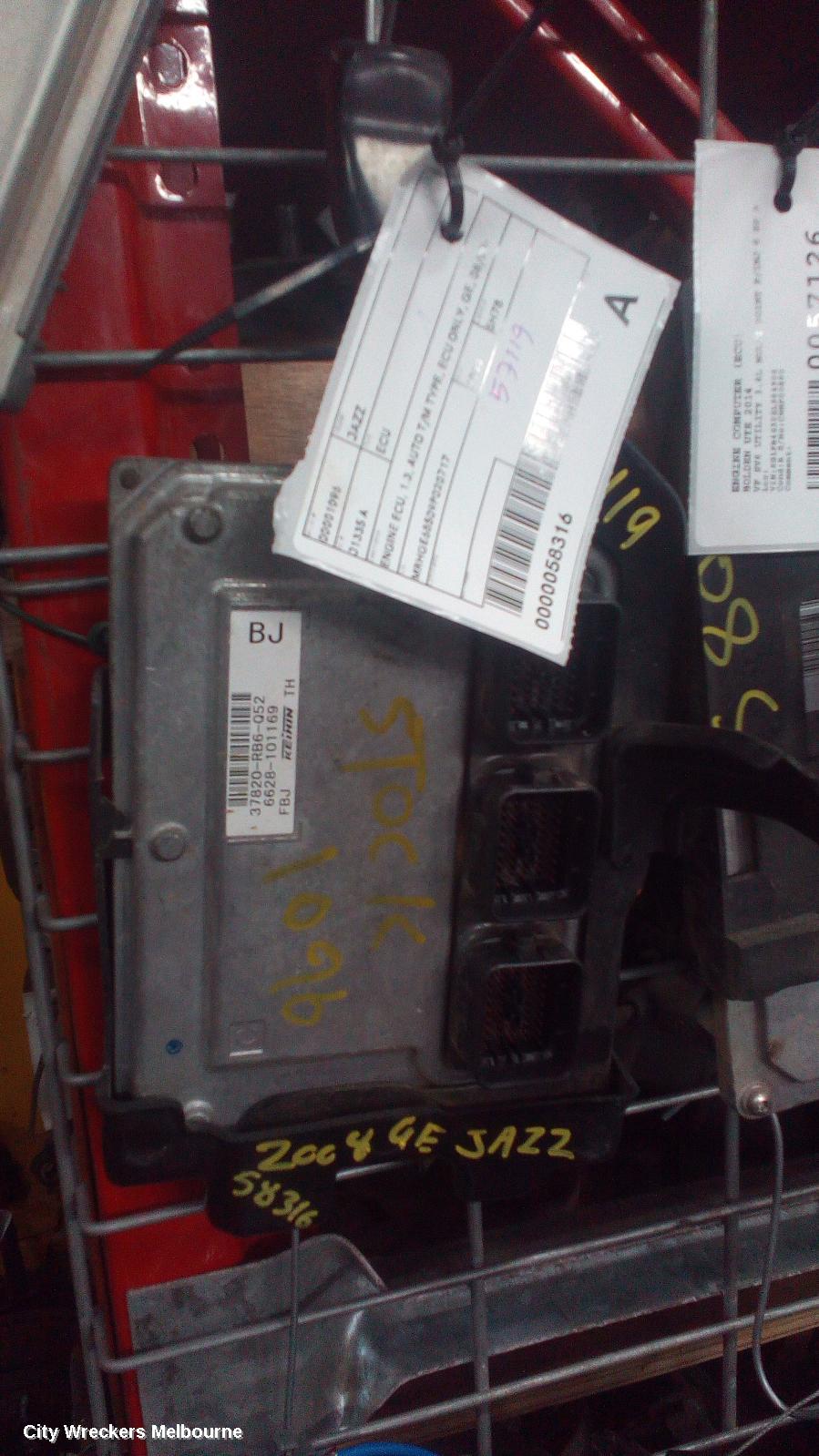 HONDA JAZZ ECU, ENGINE ECU, 1.3, AUTO T/M TYPE, ECU ONLY, GE, 08/2008 - 06/2014