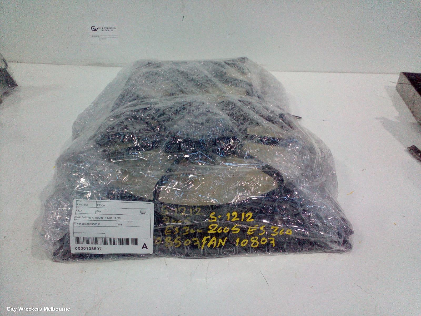 LEXUS ES300 (92-05) FAN, DUAL FAN ASSY, MCV30, 10/2001 - 12/2005