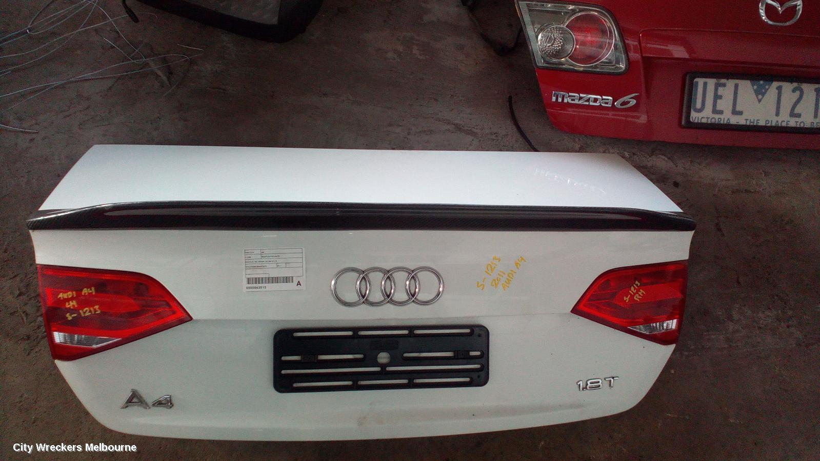 AUDI A4 BOOTLID/TAILGATE, BOOTLID, B8, SEDAN, 02/2008 - 07/2012