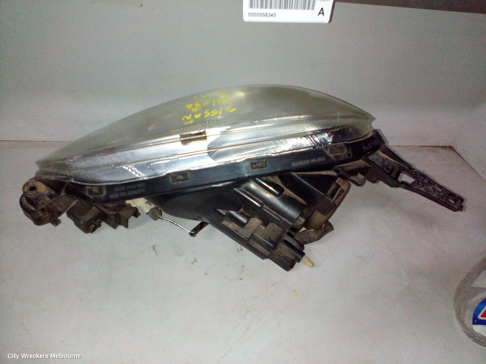NISSAN MICRA RIGHT HEADLAMP, K13, 11/2010 - 11/2012