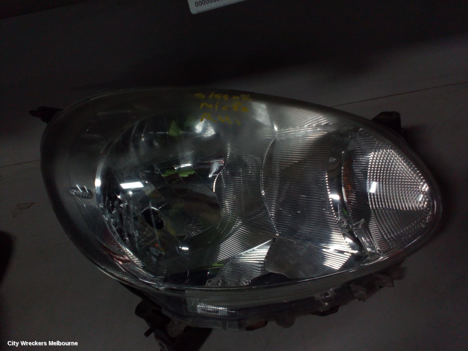 NISSAN MICRA RIGHT HEADLAMP, K13, 11/2010 - 11/2012
