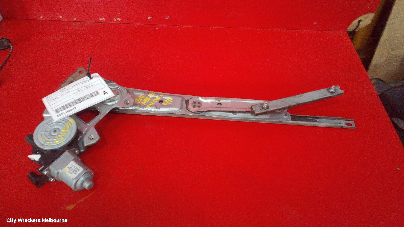 NISSAN MICRA LEFT FRONT WINDOW REG/MOTOR, K13, POWER, 11/2010 - 12/2016
