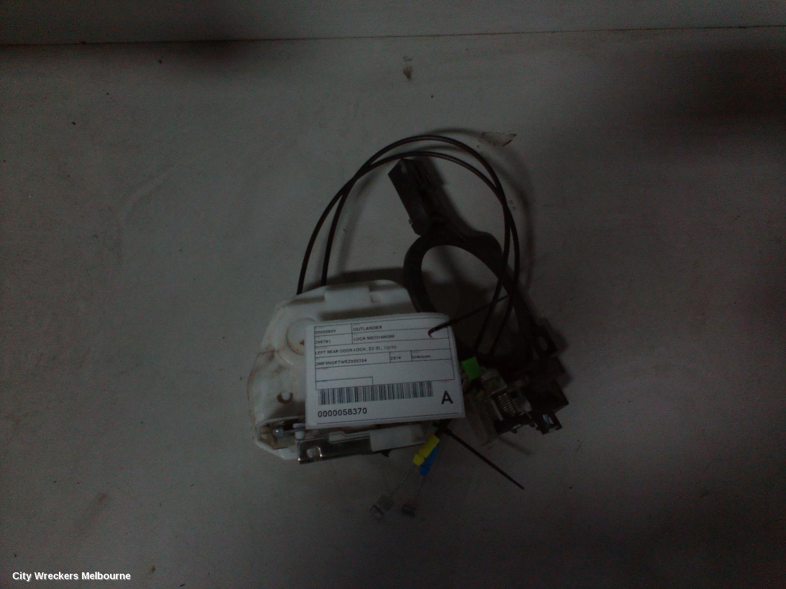 MITSUBISHI OUTLANDER DOOR/BOOT/GATE LOCK, LEFT REAR DOOR LOCK, ZJ-ZL, 10/2012 ONWARDS