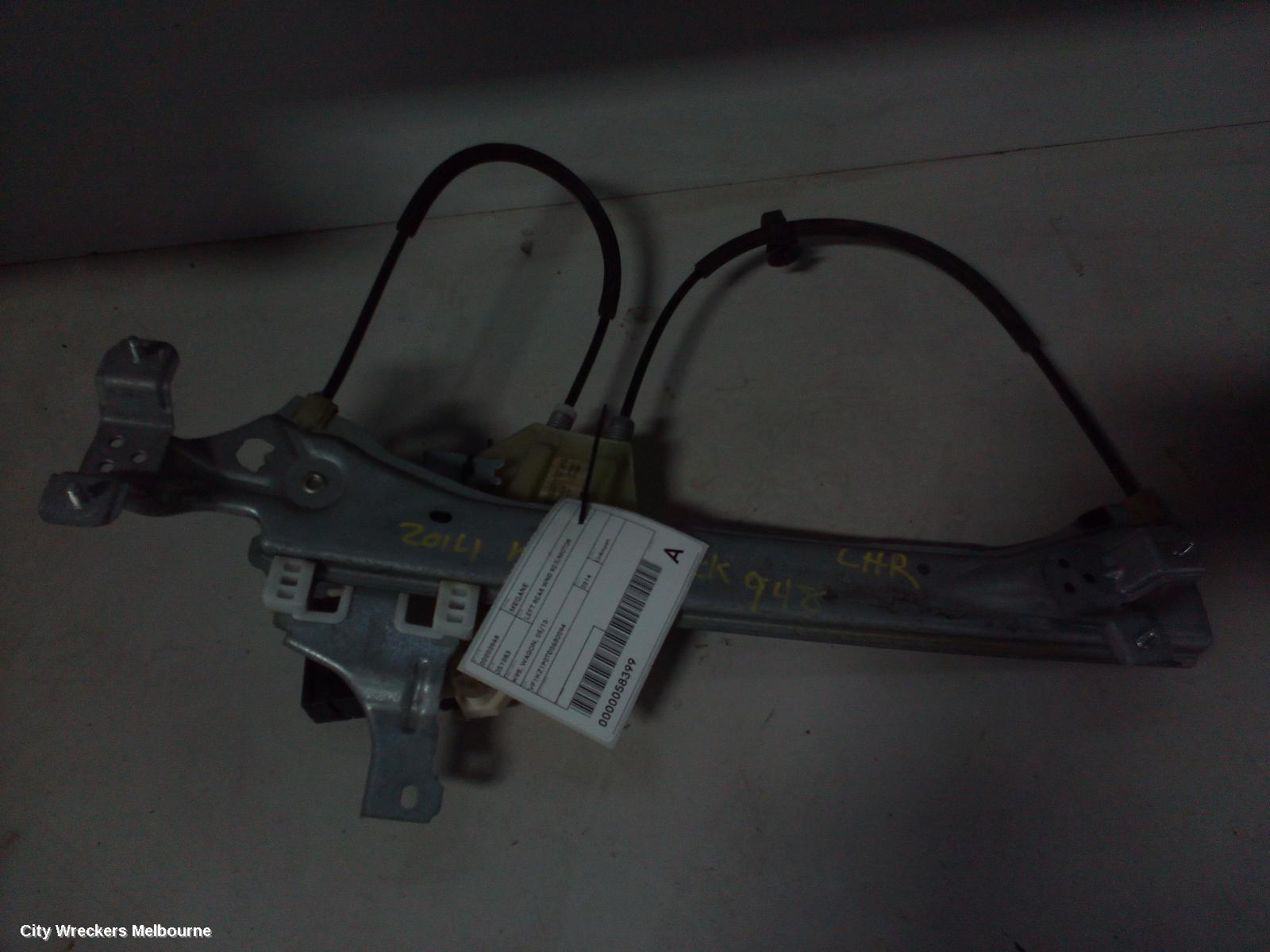 RENAULT MEGANE LEFT REAR WND REG/MOTOR, K95, WAGON, 05/2013 ONWARDS