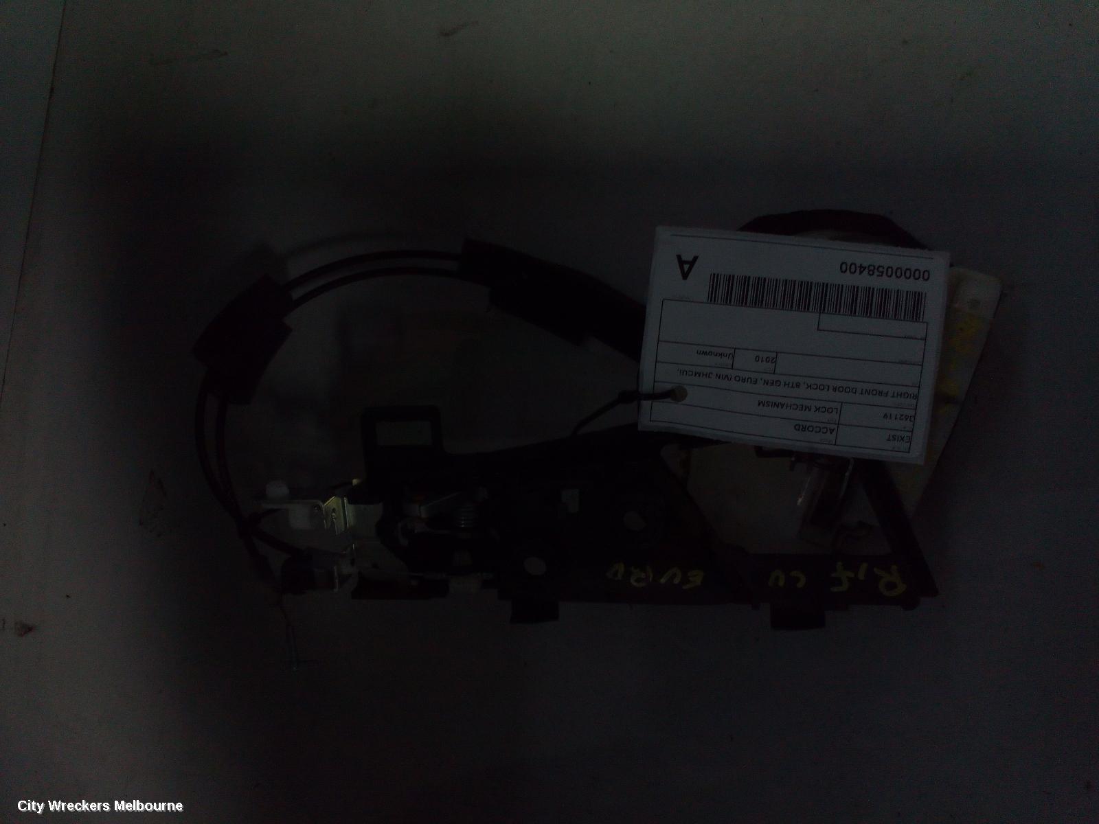 HONDA ACCORD DOOR/BOOT/GATE LOCK, RIGHT FRONT DOOR LOCK, 8TH GEN, EURO (VIN JHMCU), 06/2008 - 12/2015