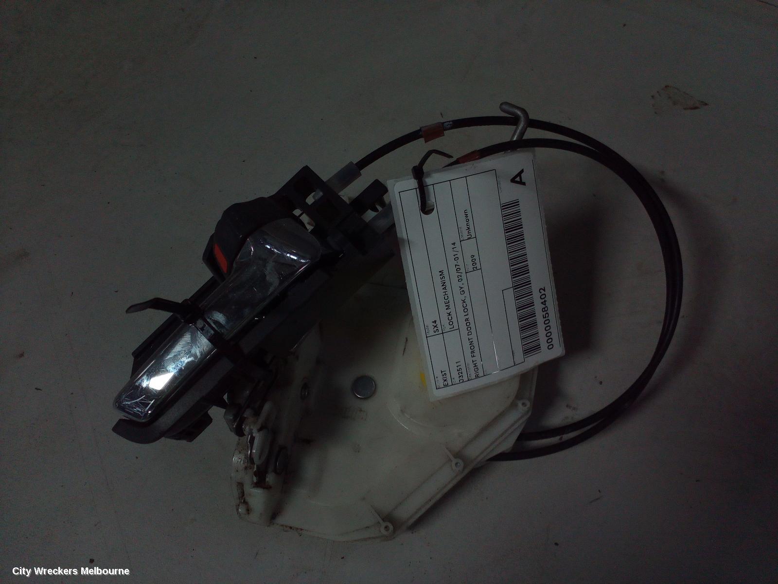 SUZUKI SX4 DOOR/BOOT/GATE LOCK, RIGHT FRONT DOOR LOCK, GY, 02/2007 - 01/2014