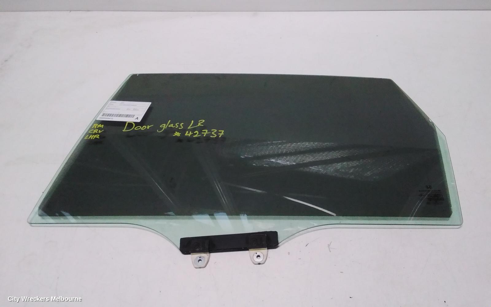 HONDA CRV LEFT REAR DOOR WINDOW, RM, 11/2012 - 04/2017