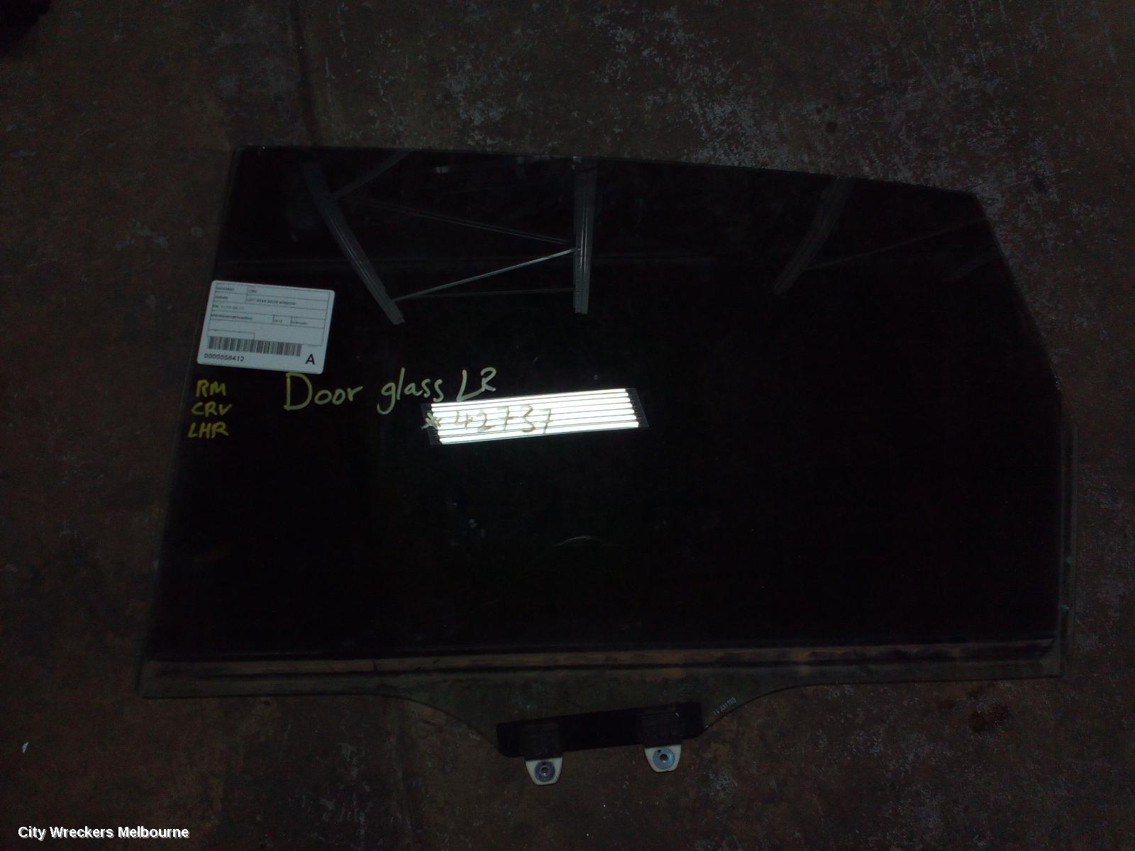 HONDA CRV LEFT REAR DOOR WINDOW, RM, 11/2012 - 04/2017