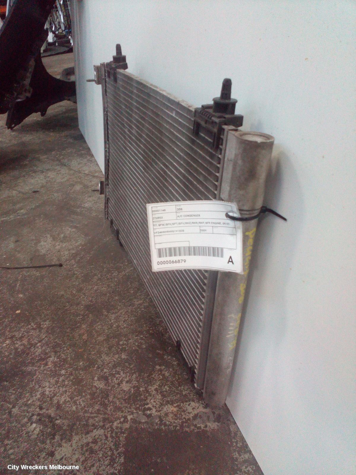 PEUGEOT 308 A/C CONDENSER, T7, 5FW/5FX/5FT/5FV/9HZ/RHR/RHF/8FR ENGINE, 09/2007 - 09/2014