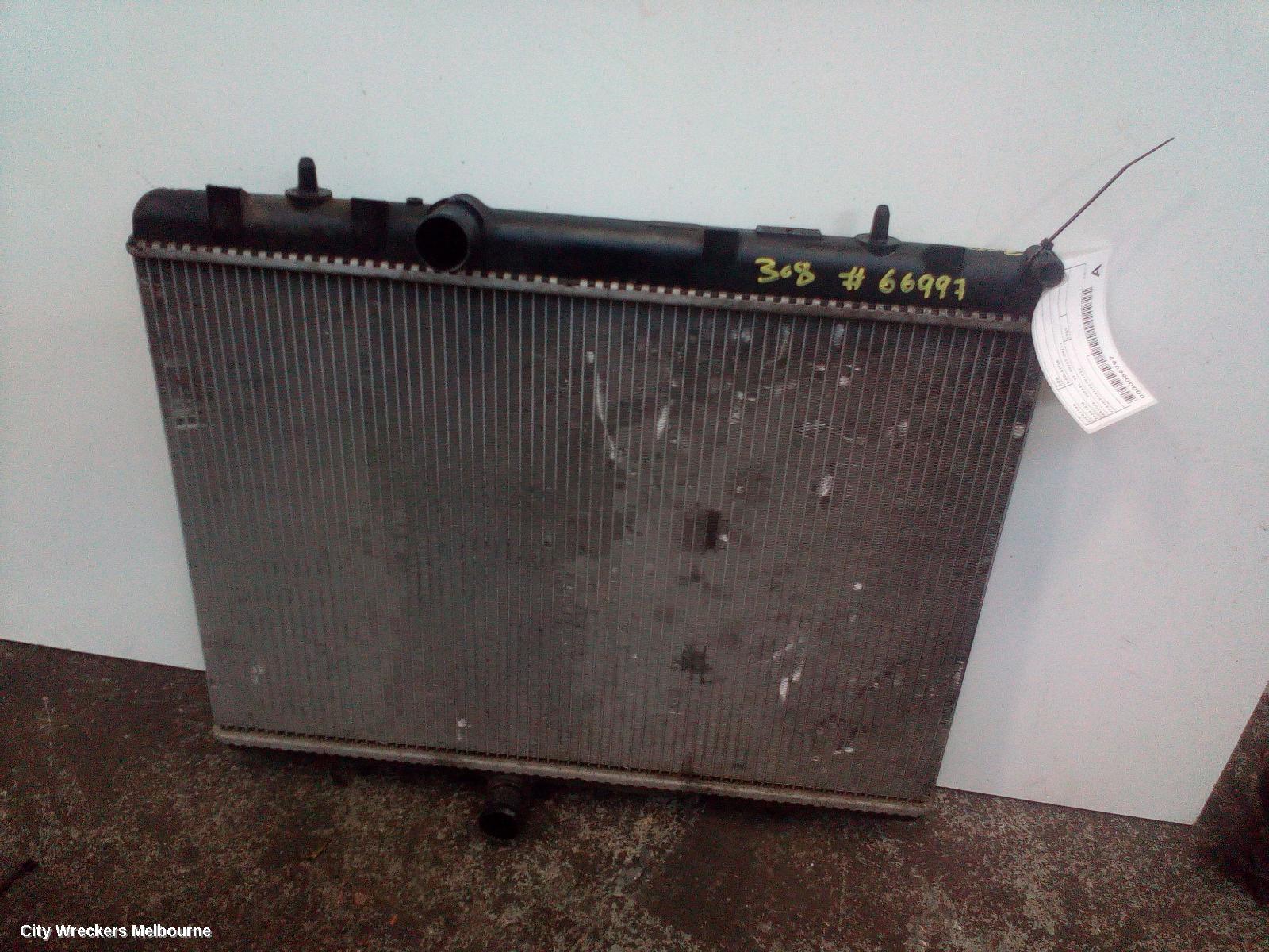 PEUGEOT 308 RADIATOR, T7, DIESEL, 2.0, TURBO, VIN RHR, 09/2007 - 09/2014