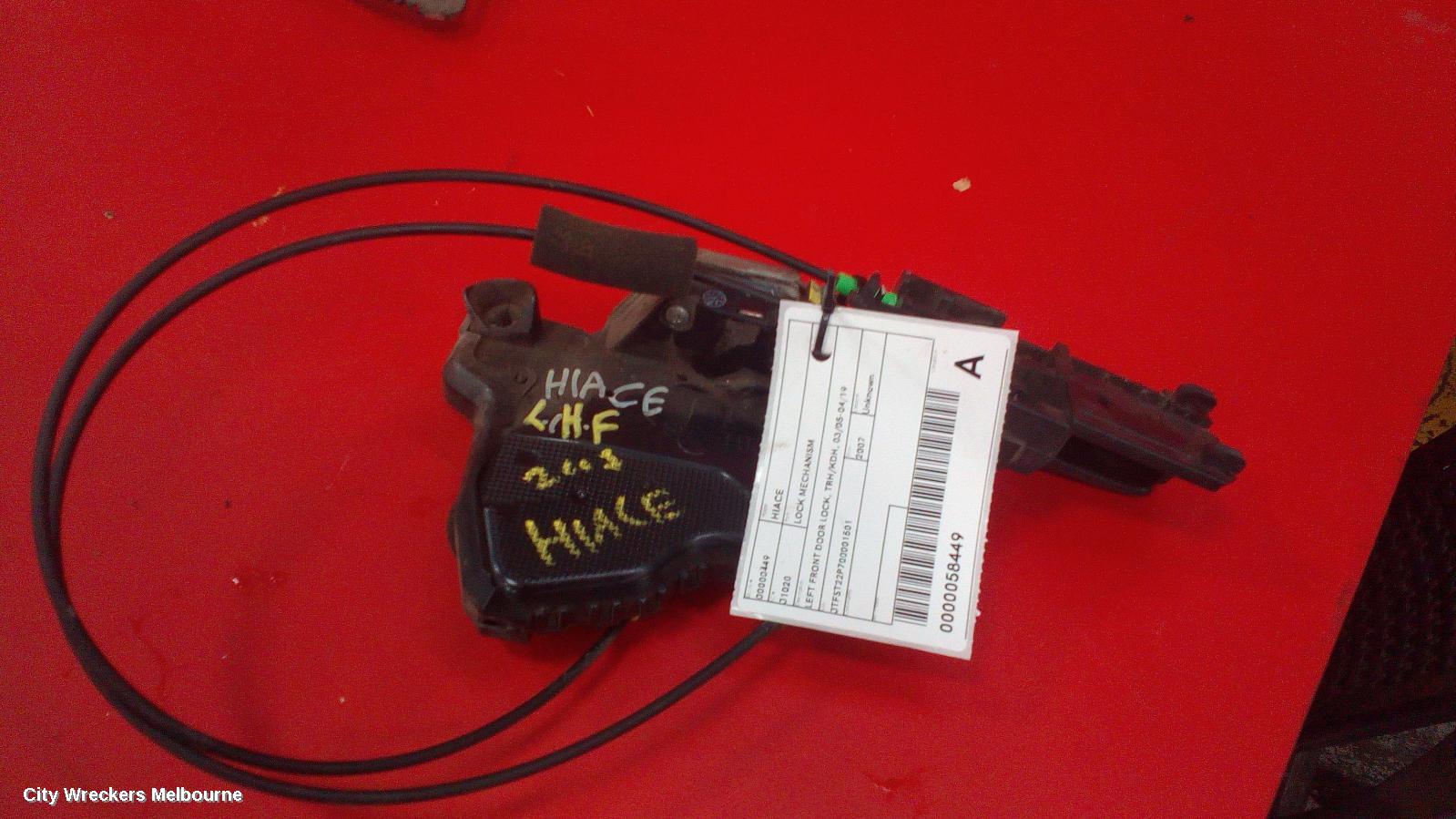 TOYOTA HIACE DOOR/BOOT/GATE LOCK, LEFT FRONT DOOR LOCK, TRH/KDH, 03/2005 - 04/2019