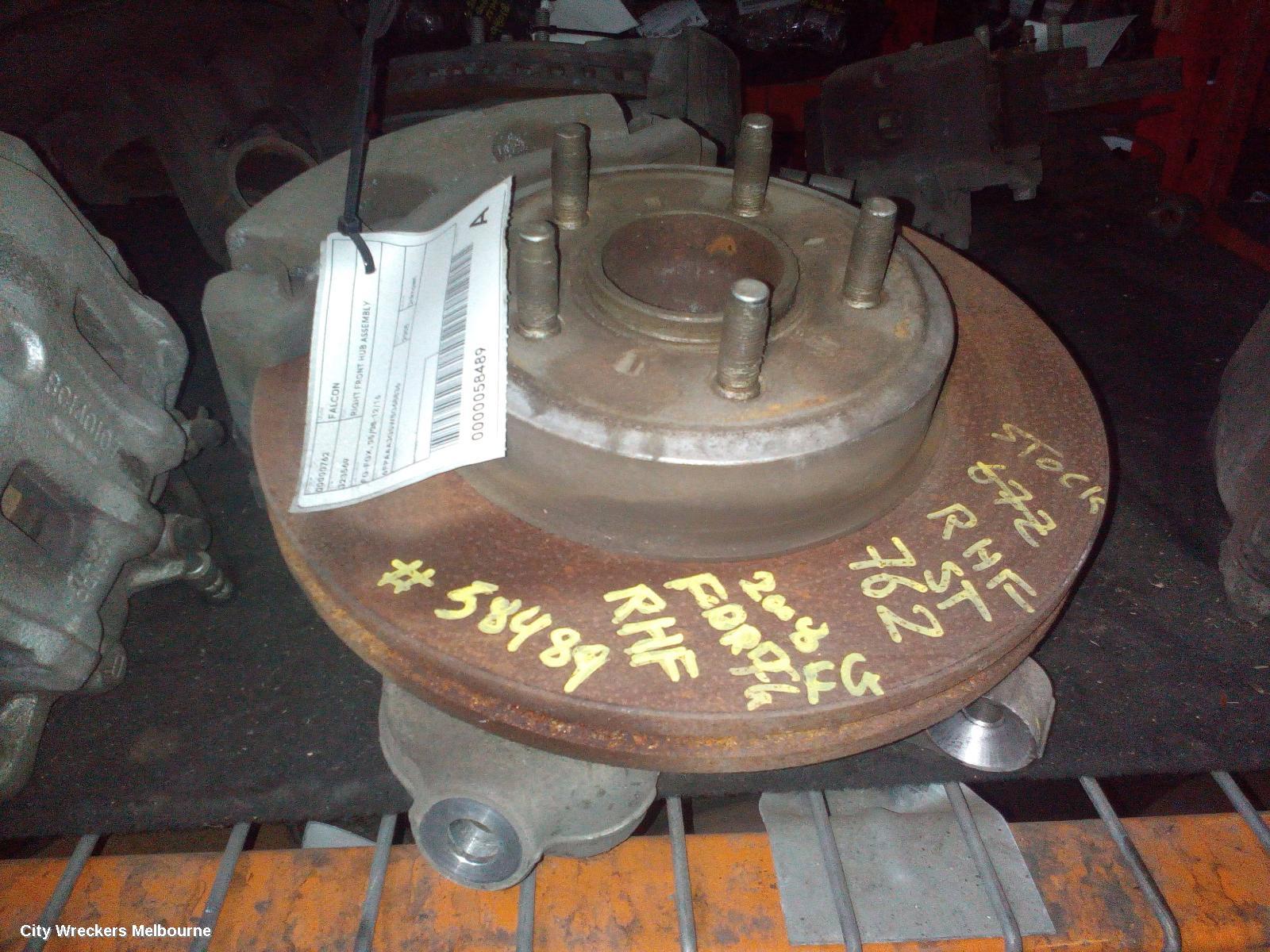 FORD FALCON RIGHT FRONT HUB ASSEMBLY, FG-FGX, 05/2008 - 12/2016