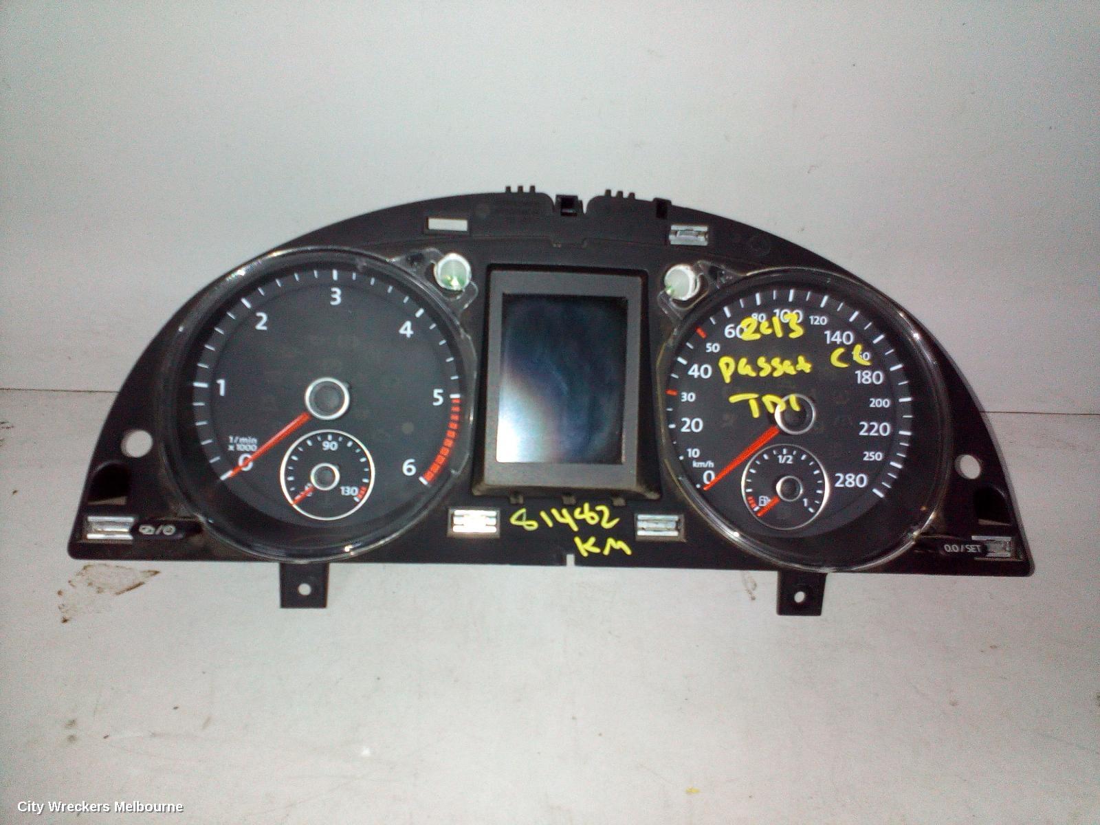VOLKSWAGEN PASSAT INSTRUMENT CLUSTER, DIESEL, 2.0, 3CC, 03/2012 - 12/2016