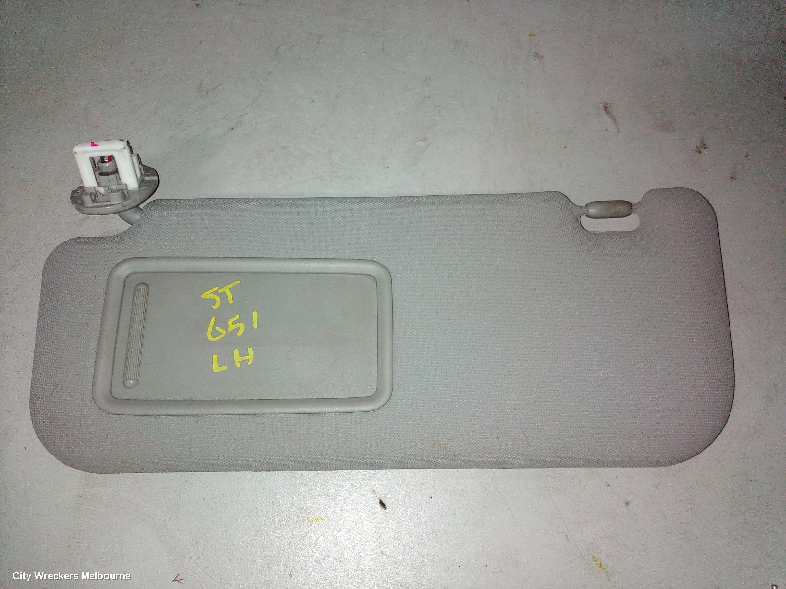 TOYOTA COROLLA SUNVISOR, ZRE152/20153R, LH SIDE, 03/2007 - 10/2013