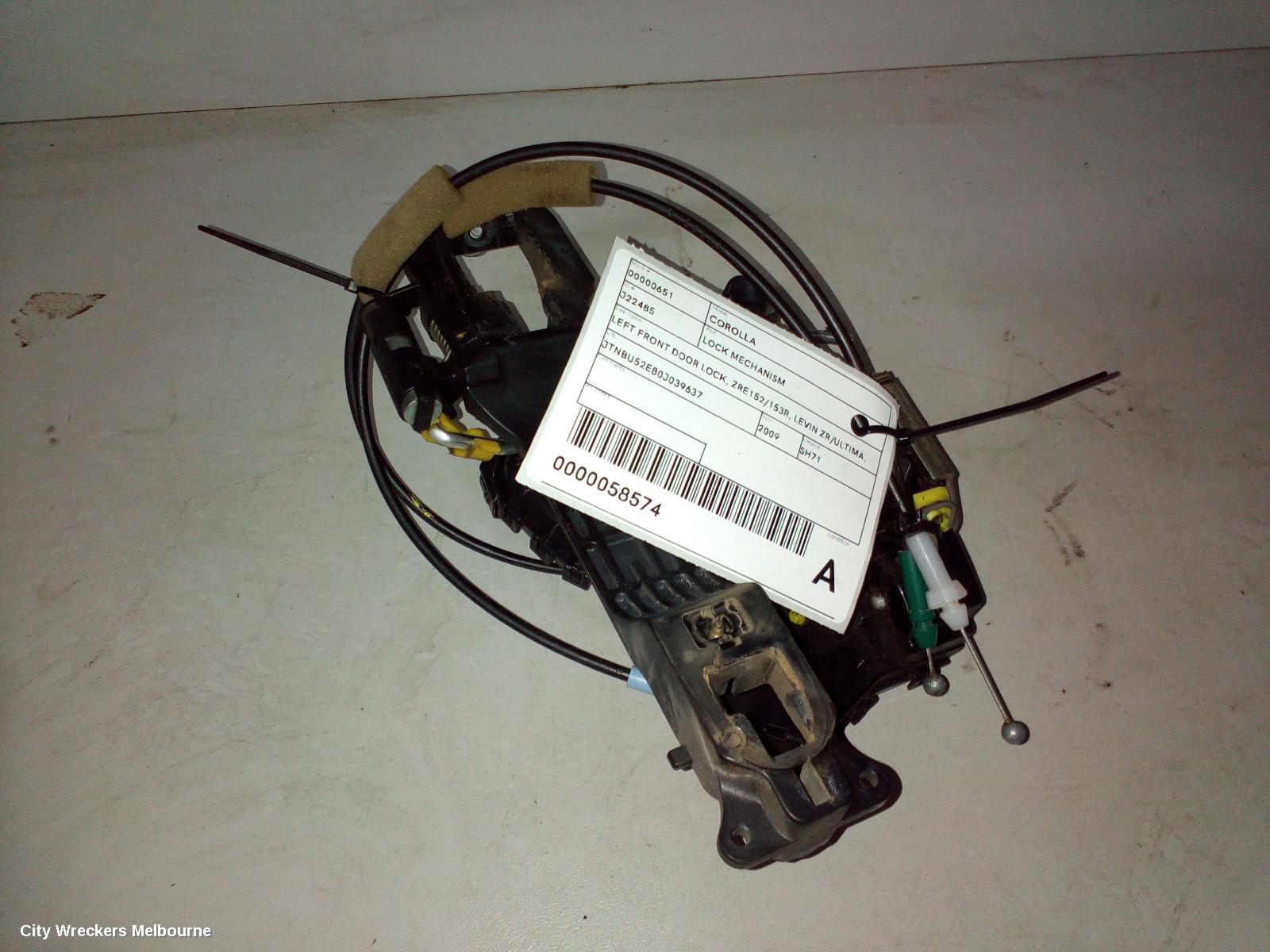 TOYOTA COROLLA DOOR/BOOT/GATE LOCK, LEFT FRONT DOOR LOCK, ZRE152/20153R, LEVIN ZR/ULTIMA, 03/2007 - 10/2013