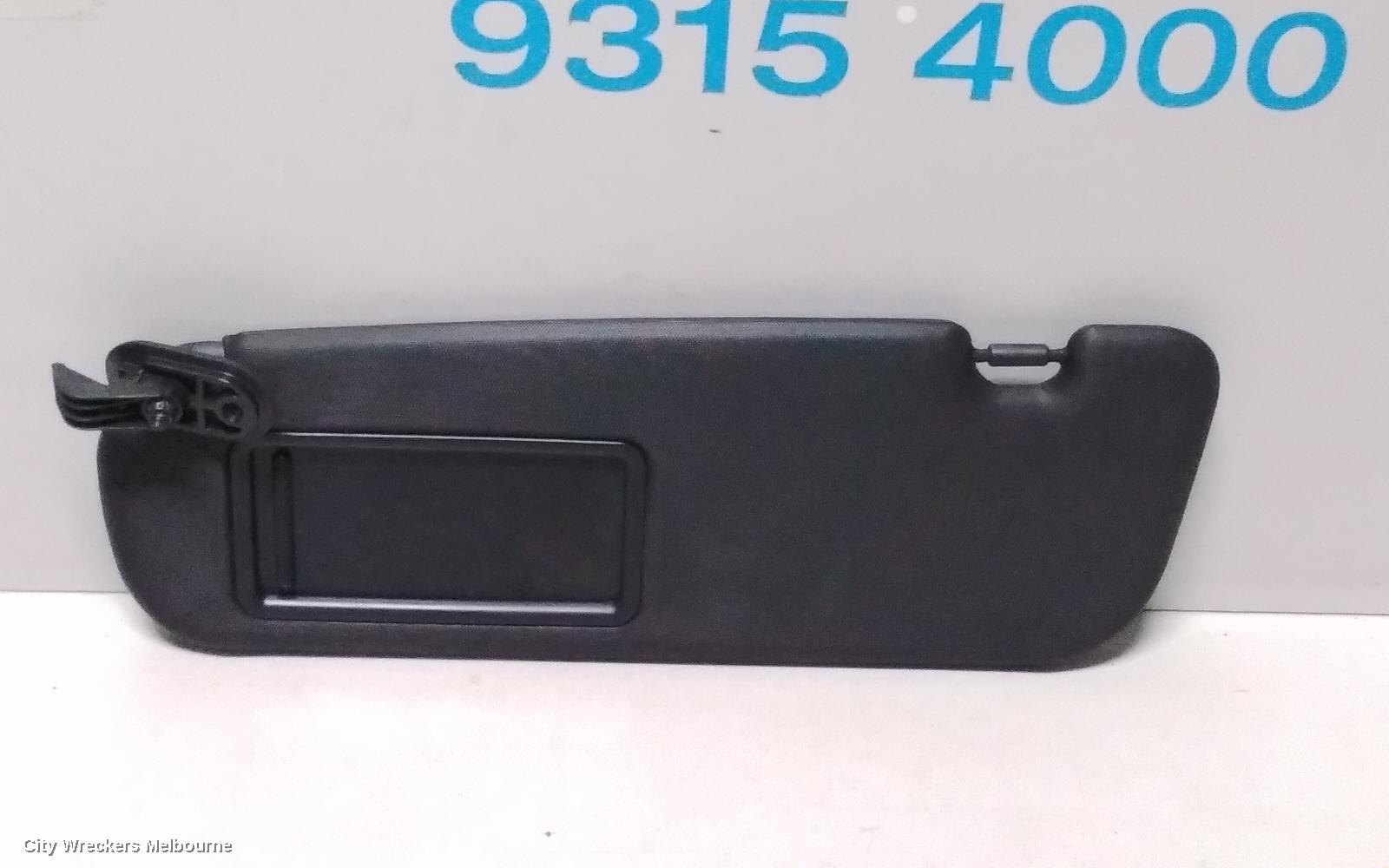 HYUNDAI VELOSTER SUNVISOR, FS, LH SIDE, BLACK, W/ MIRROR & LAMP TYPE, 12/2011 - 02/2018