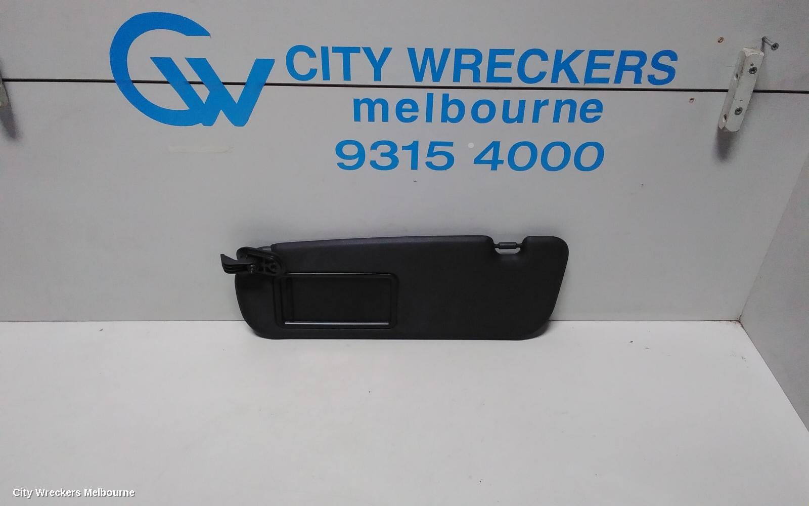 HYUNDAI VELOSTER SUNVISOR, FS, LH SIDE, BLACK, W/ MIRROR & LAMP TYPE, 12/2011 - 02/2018