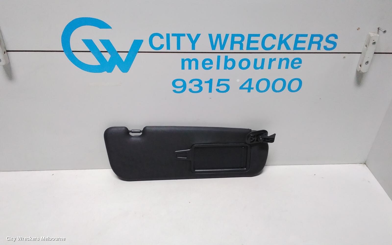 HYUNDAI VELOSTER SUNVISOR, FS, RH SIDE, BLACK, W/ MIRROR & LAMP TYPE, 12/2011 - 02/2018