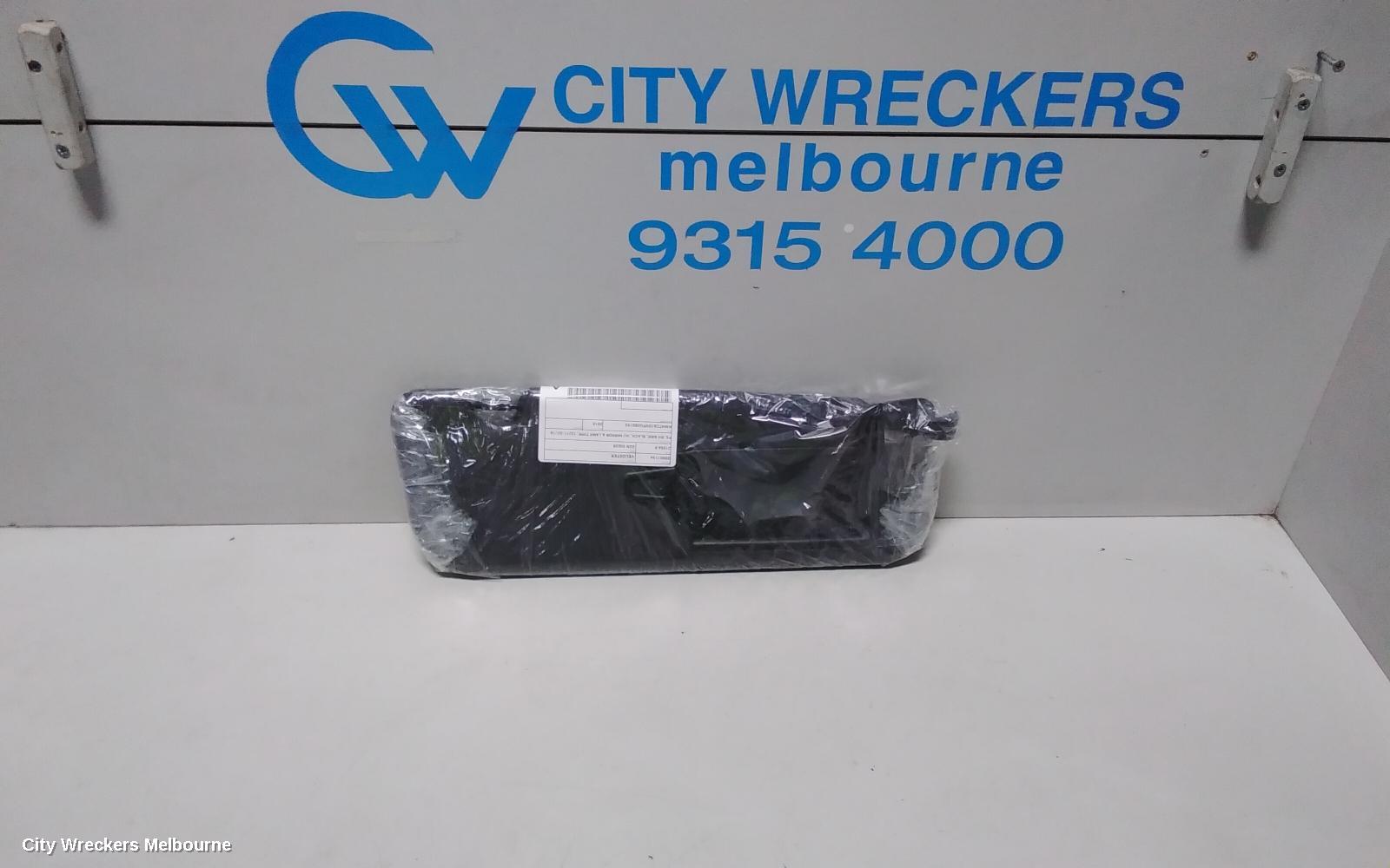 HYUNDAI VELOSTER SUNVISOR, FS, RH SIDE, BLACK, W/ MIRROR & LAMP TYPE, 12/2011 - 02/2018