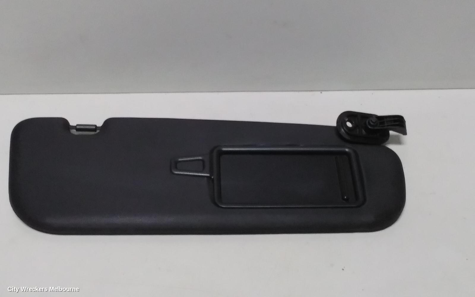 HYUNDAI VELOSTER SUNVISOR, FS, RH SIDE, BLACK, W/ MIRROR & LAMP TYPE, 12/2011 - 02/2018