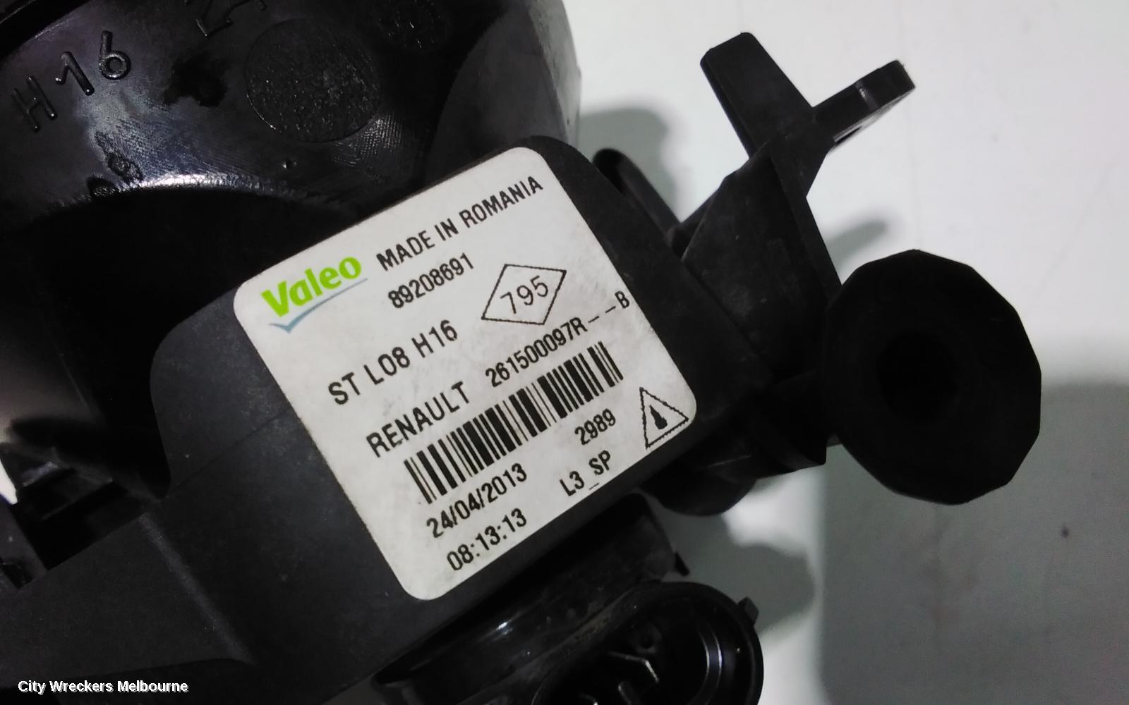 RENAULT MEGANE LEFT INDICATOR/FOG/SIDE, BUMPER FOGLAMP, X32/X95/K95, HATCH/WAGON, 07/2013 - 06/2014