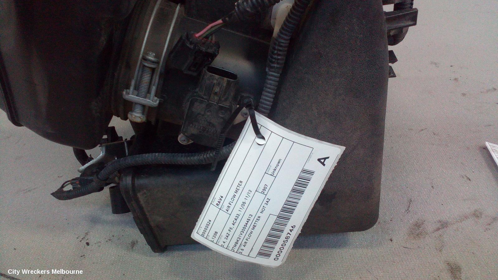 TOYOTA RAV4 AIR FLOW METER, 2.4, 2AZ-FE, ACA33, 11/2005 - 11/2012