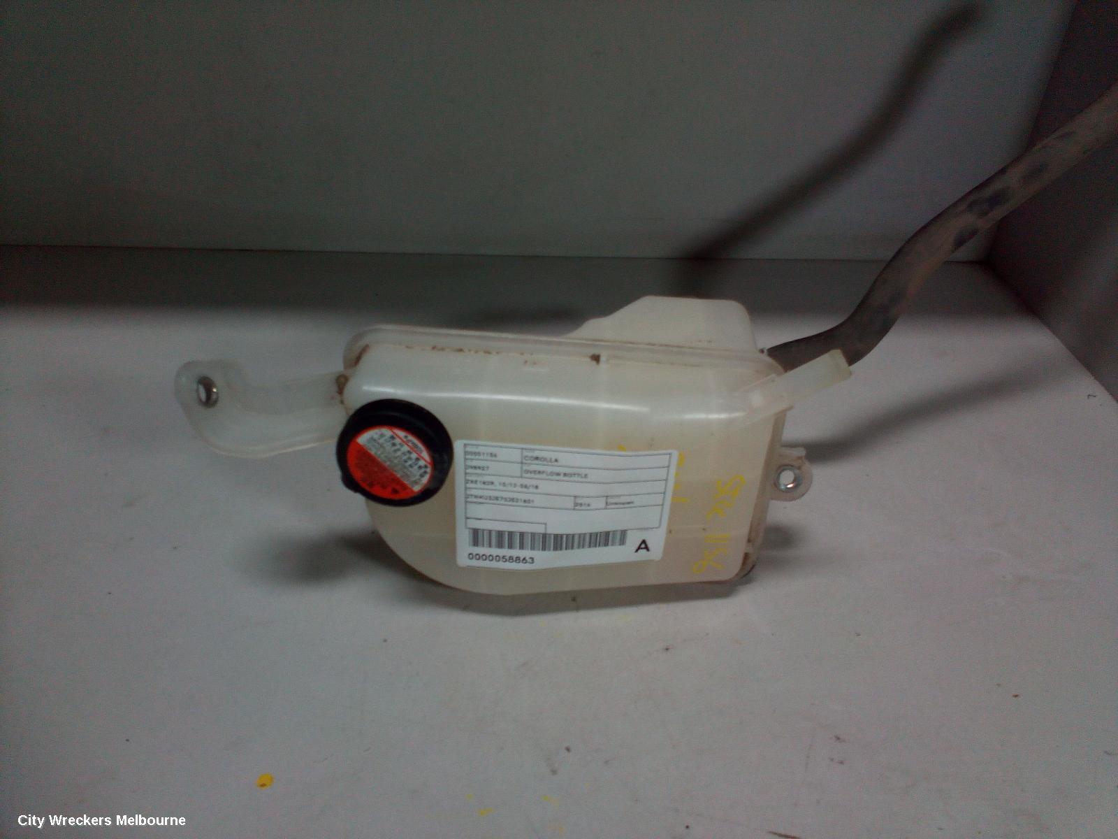 TOYOTA COROLLA OVERFLOW BOTTLE, ZRE182R, 10/2012 - 06/2018