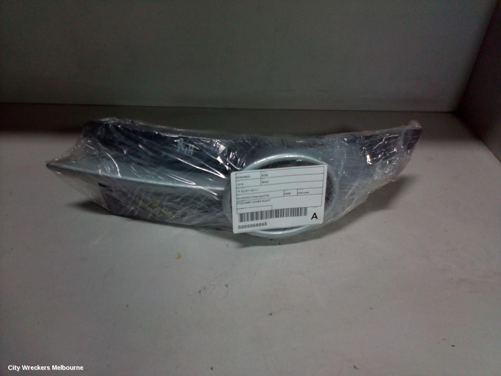 VOLKSWAGEN EOS RIGHT INDICATOR/FOG/SIDE, BUMPER FOGLAMP, 1F, 02/2007 - 04/2011