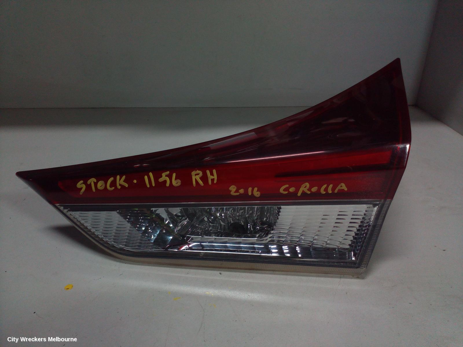 TOYOTA COROLLA REAR GARNISH, TAILGATE LAMP (RH SIDE), ZRE182R/ZWE186R, HATCH, 03/2015 - 06/2018