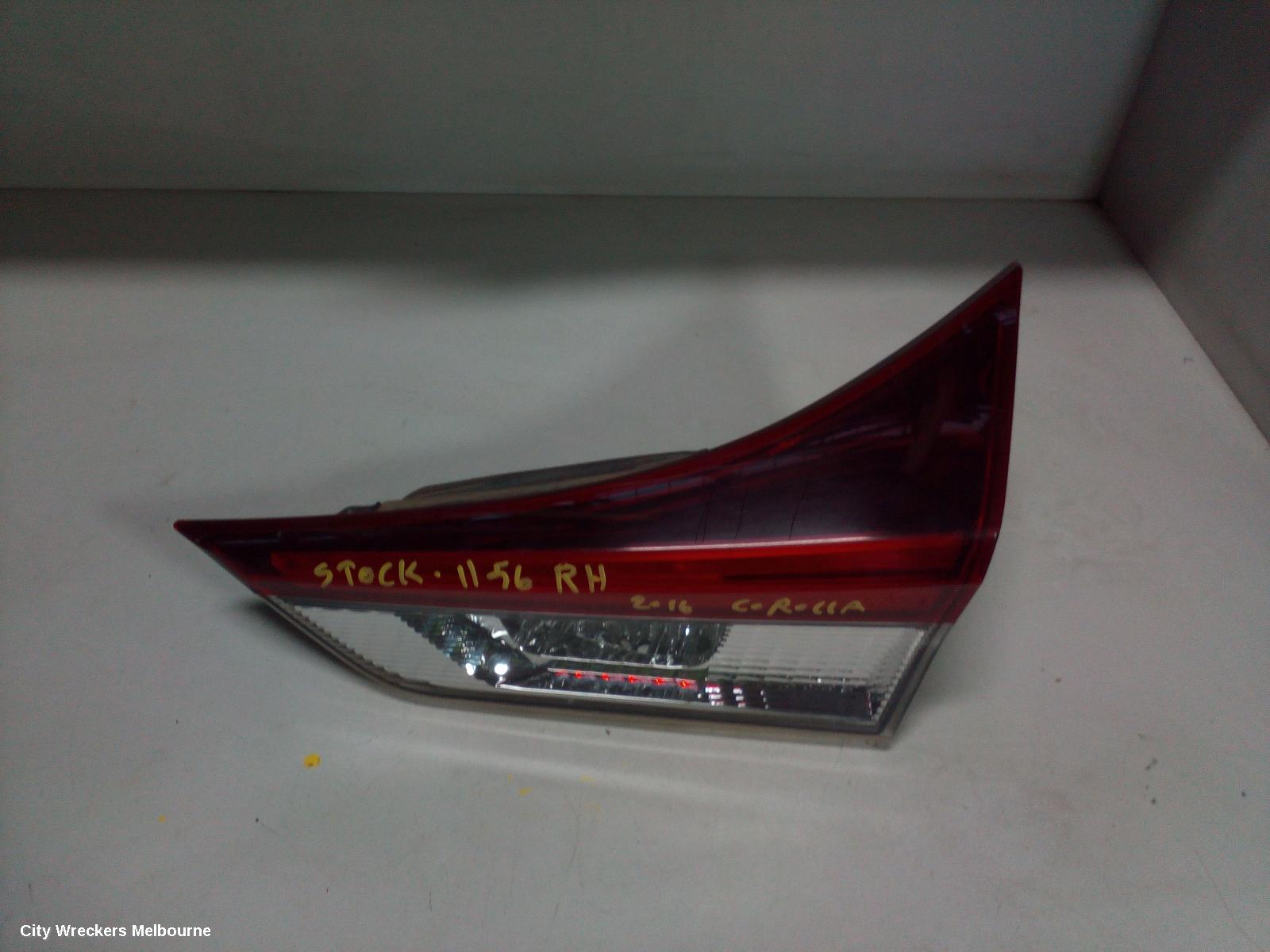 TOYOTA COROLLA REAR GARNISH, TAILGATE LAMP (RH SIDE), ZRE182R/ZWE186R, HATCH, 03/2015 - 06/2018