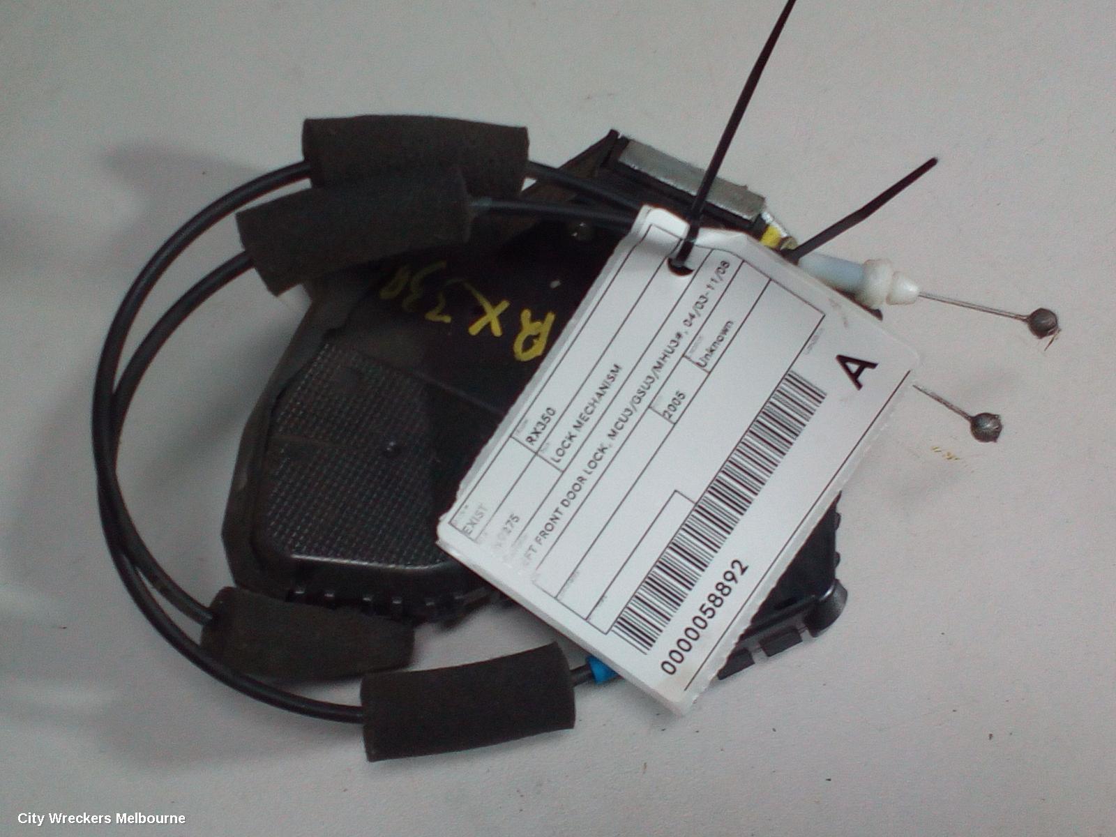 LEXUS RX SERIES DOOR/BOOT/GATE LOCK, LEFT FRONT DOOR LOCK, MCU3/GSU3/MHU3#, 04/2003 - 11/2008