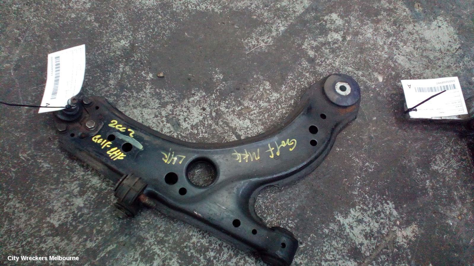 VOLKSWAGEN GOLF LEFT FRONT LOWER CONTROL ARM, GEN 4, HATCH, FWD, 09/1998 - 06/2004 (AUS ONLY)