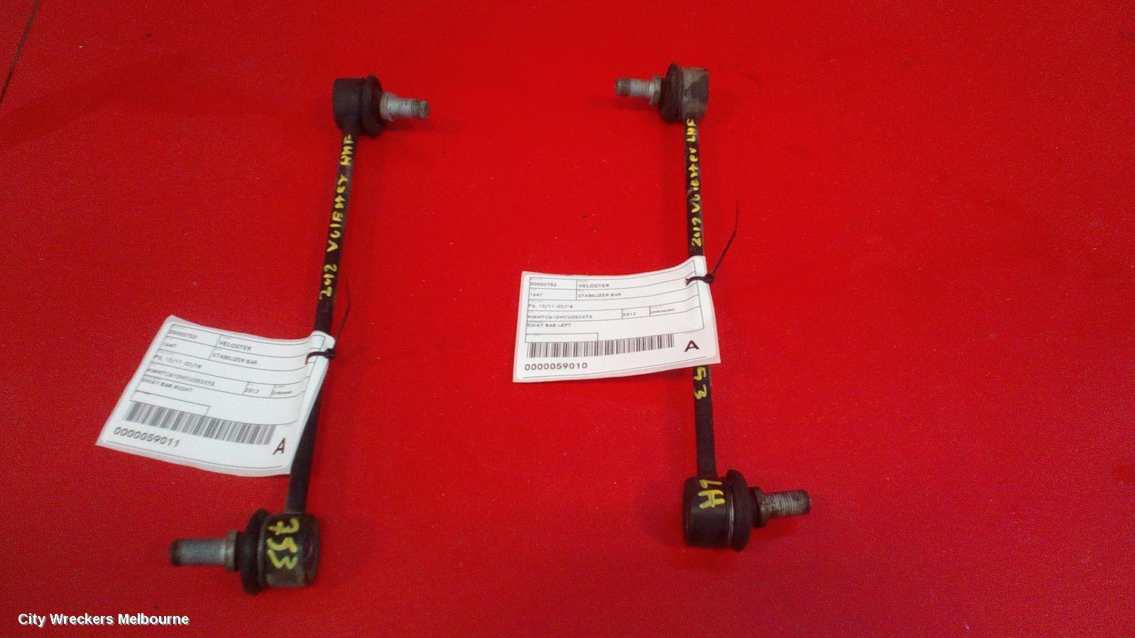 HYUNDAI VELOSTER STABILISER BAR, FS, 10/2011 - 08/2019