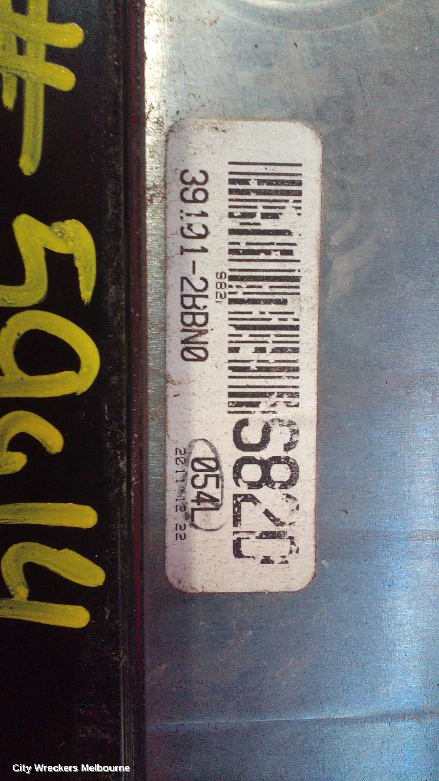 HYUNDAI VELOSTER ECU, ENGINE ECU, NON TURBO, AUTO T/M, P/N 391102BBN0, ECU ONLY, FS, 12/2011 - 02/2018