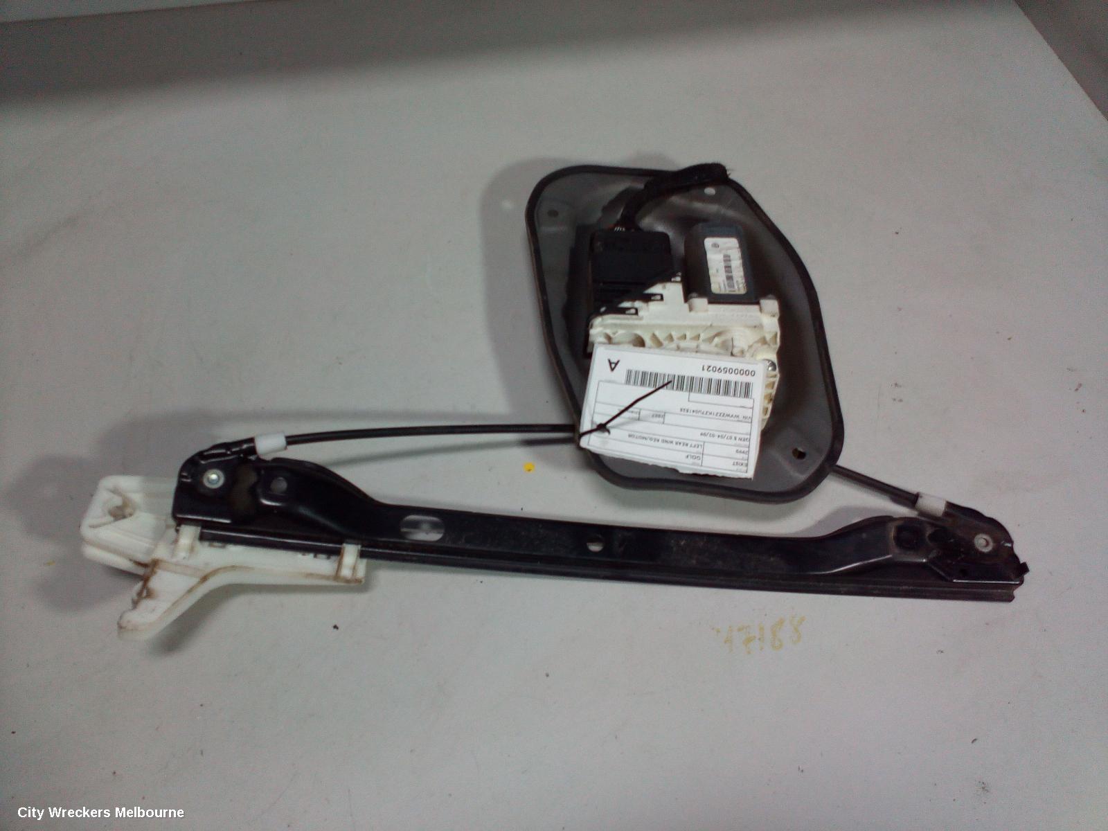 VOLKSWAGEN GOLF LEFT REAR WND REG/MOTOR, GEN 5 06/2004 - 02/2009
