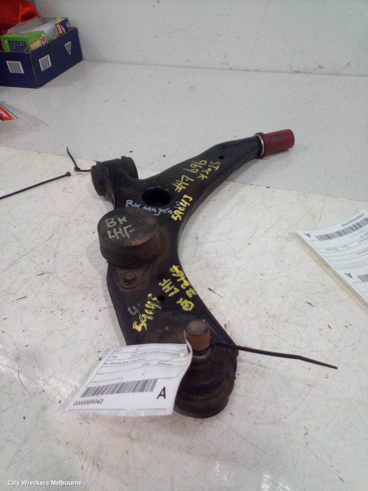 MAZDA 3 LEFT FRONT LOWER CONTROL ARM, BK, NON MPS/MPS, 01/2004 - 04/2009