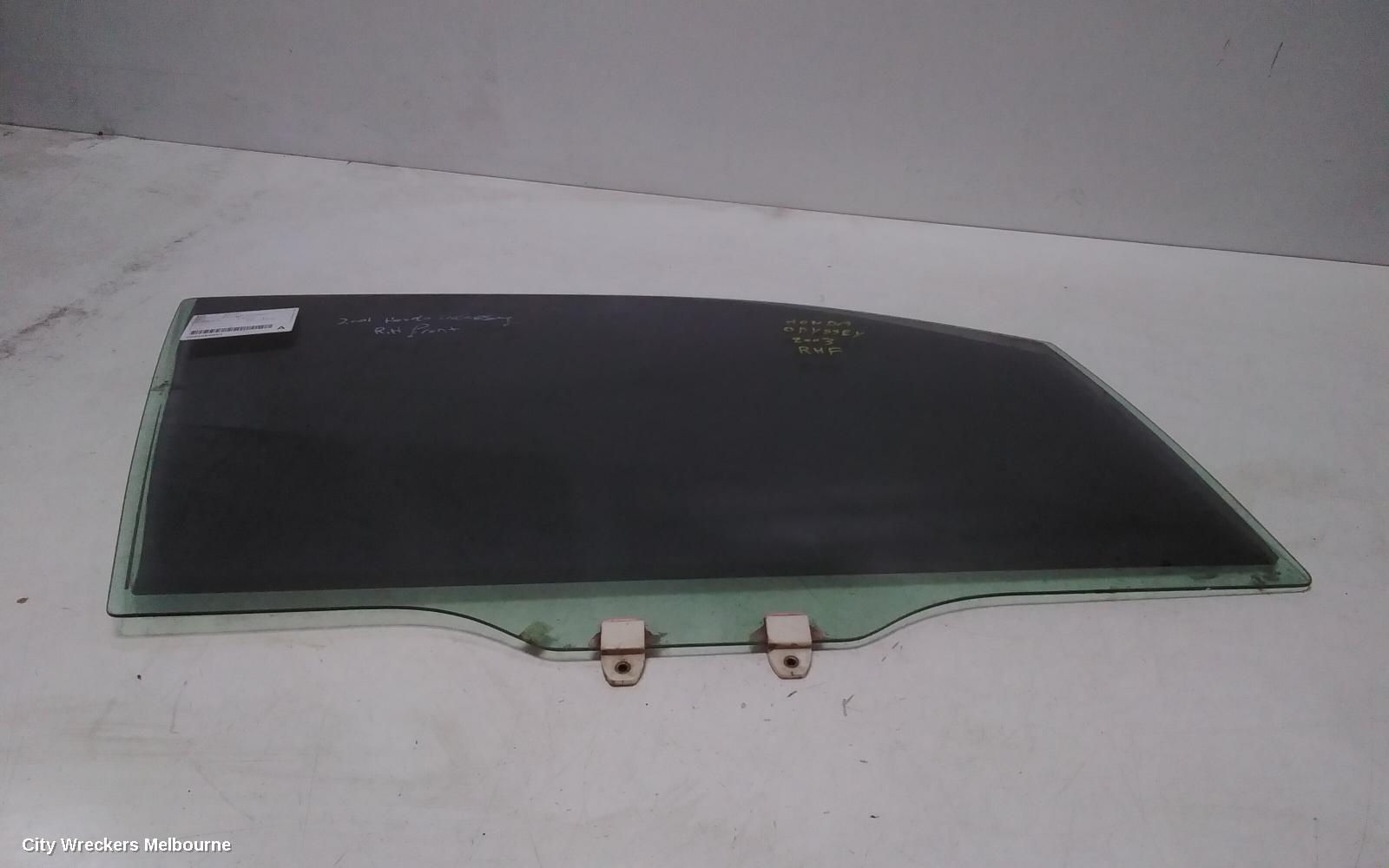HONDA ODYSSEY RIGHT FRONT DOOR WINDOW, RA, 04/2000 - 06/2004