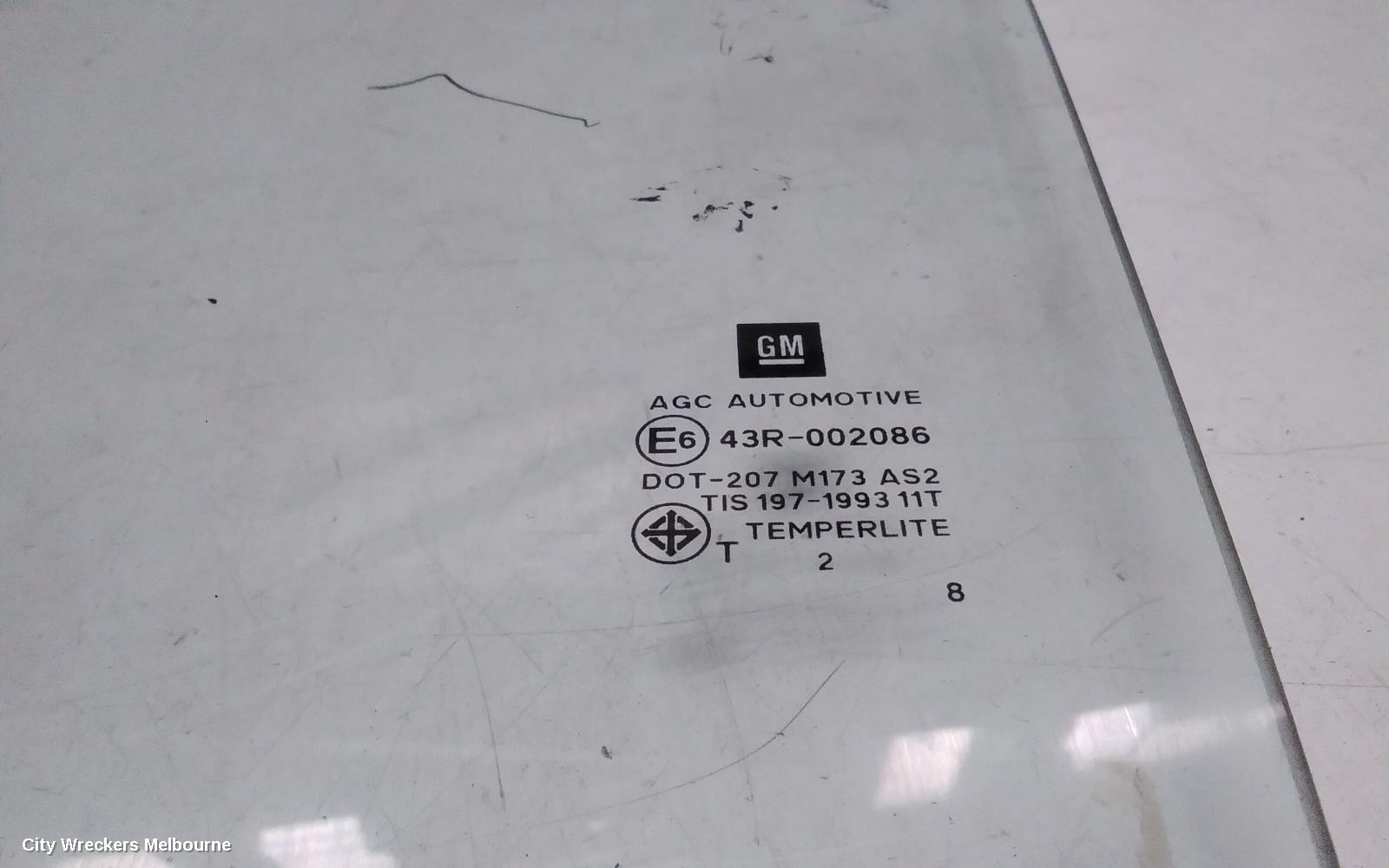 HOLDEN COLORADO LEFT FRONT DOOR WINDOW, RG, 06/2012 - 12/2020