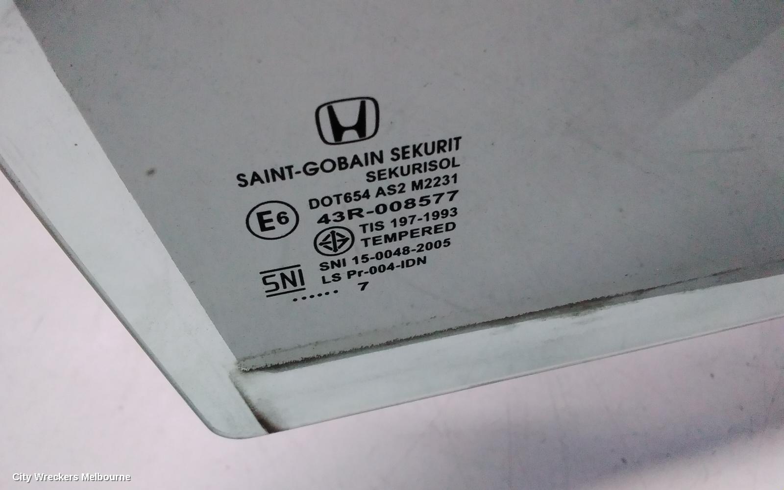 HONDA CRV RIGHT REAR DOOR WINDOW, RM, 11/2012 - 04/2017