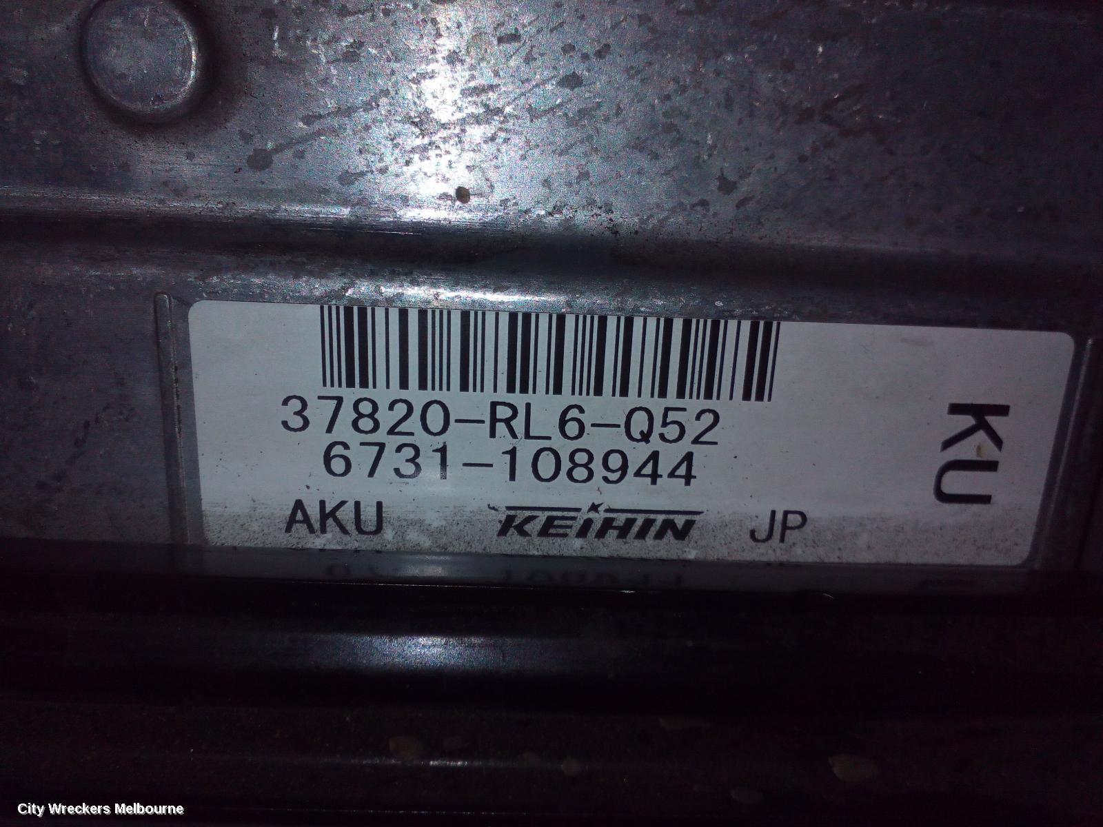 HONDA ACCORD ECU, ENGINE ECU, 2.4 ENG, AUTO T/M, ECU ONLY, 8TH GEN, EURO (VIN JHMCU), 06/2008 - 06/2011