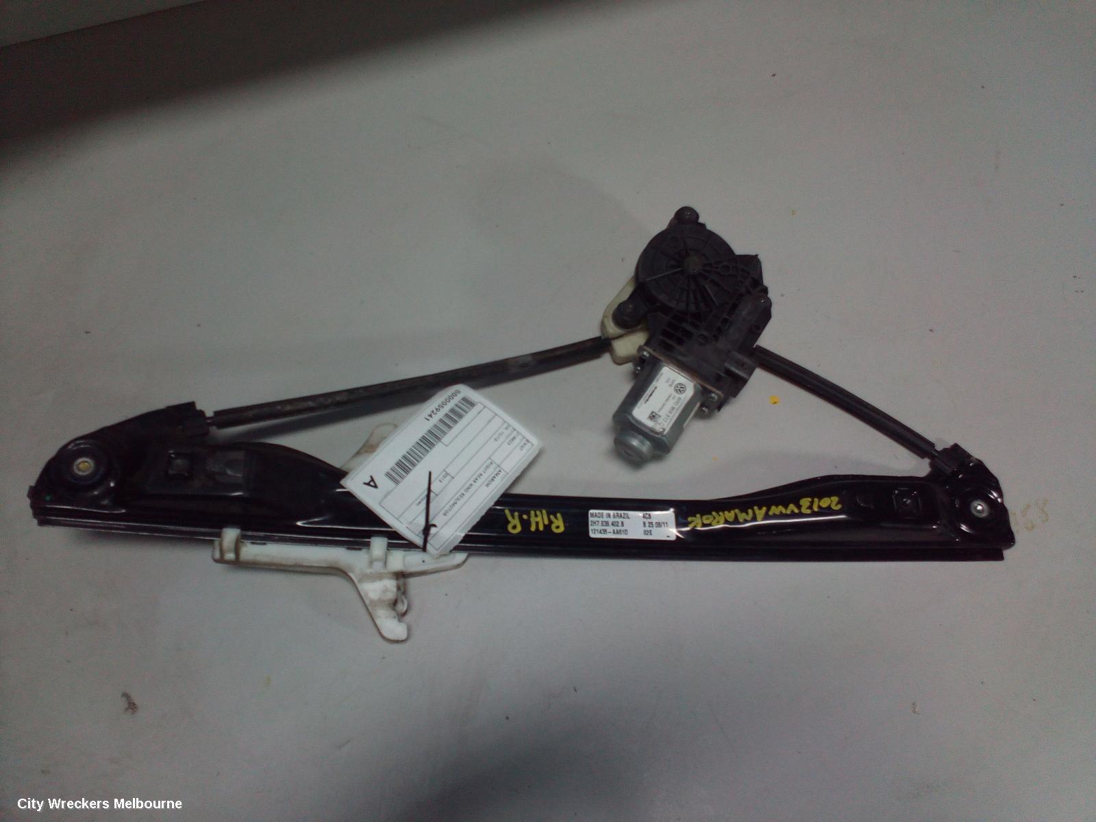 VOLKSWAGEN AMAROK RIGHT REAR WND REG/MOTOR, 2H, 12/2010 ONWARDS