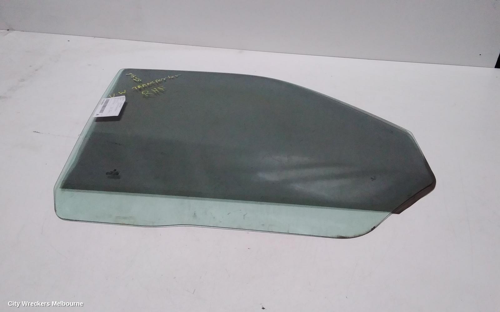 VOLKSWAGEN TRANSPORTER RIGHT FRONT DOOR WINDOW, T5, 08/2004 - 06/2015