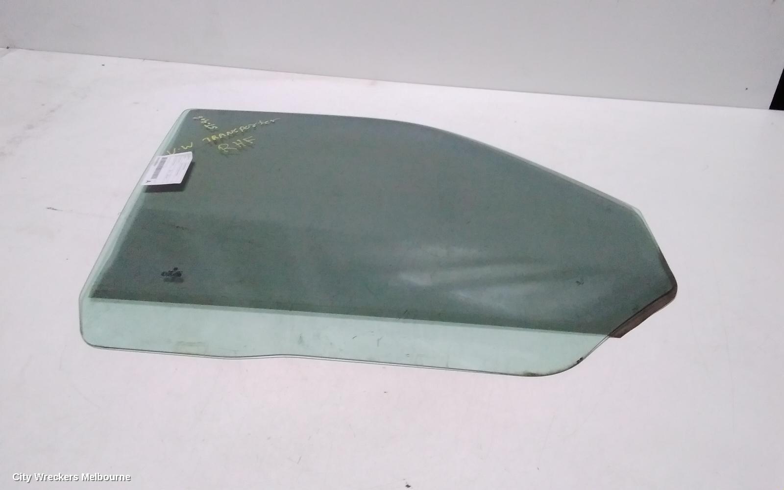 VOLKSWAGEN TRANSPORTER RIGHT FRONT DOOR WINDOW, T5, 08/2004 - 06/2015