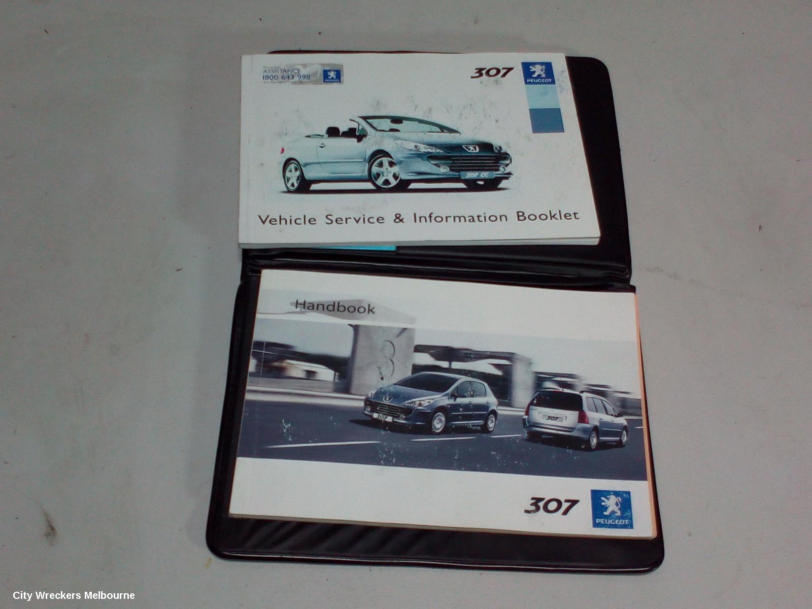 PEUGEOT 307 OWNERS HANDBOOK, PETROL, T6, 10/2005 - 12/2009