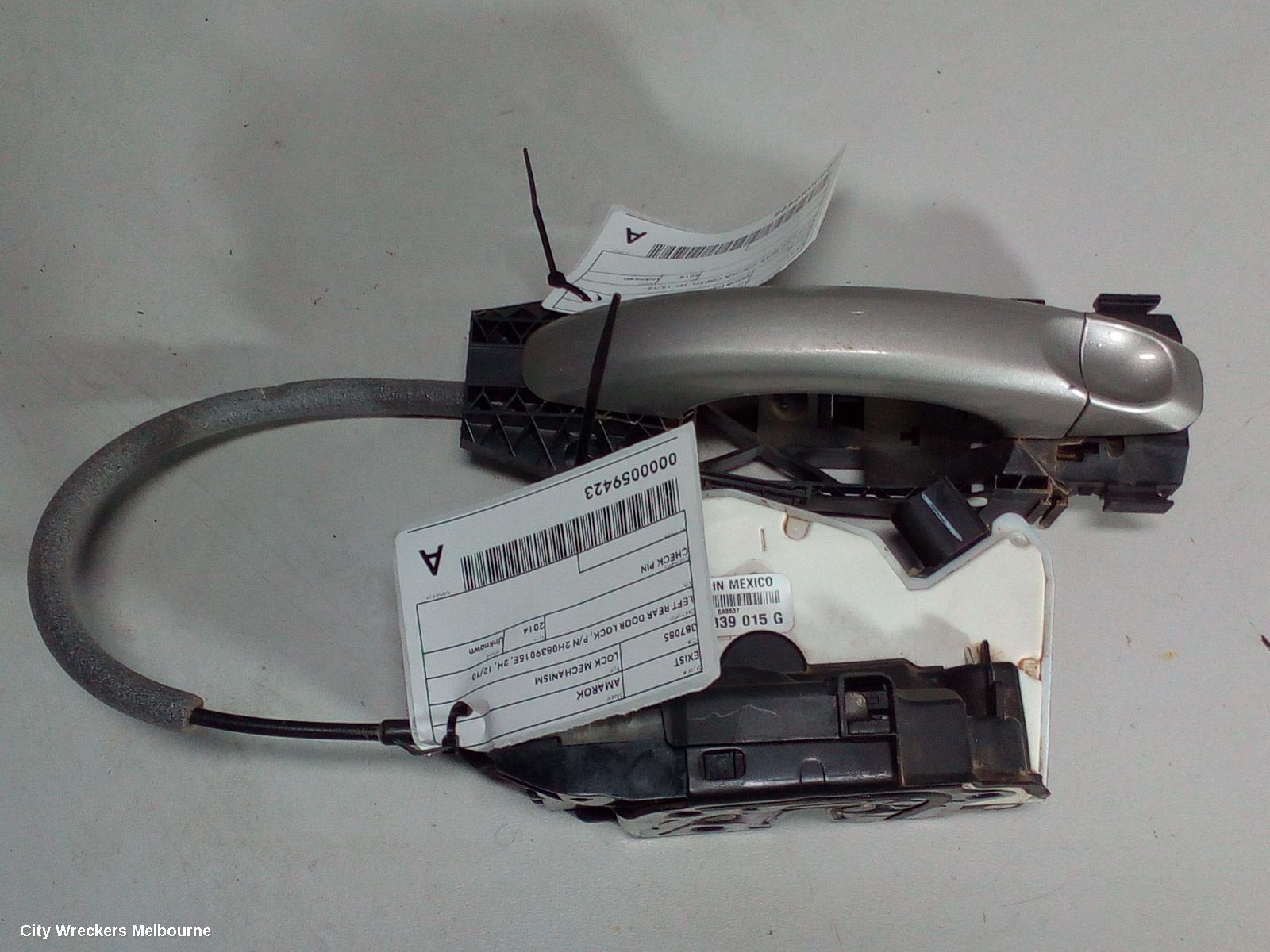VOLKSWAGEN AMAROK DOOR/BOOT/GATE LOCK, LEFT REAR DOOR LOCK, P/N 2H0839015E, 2H, 12/2010 ONWARDS