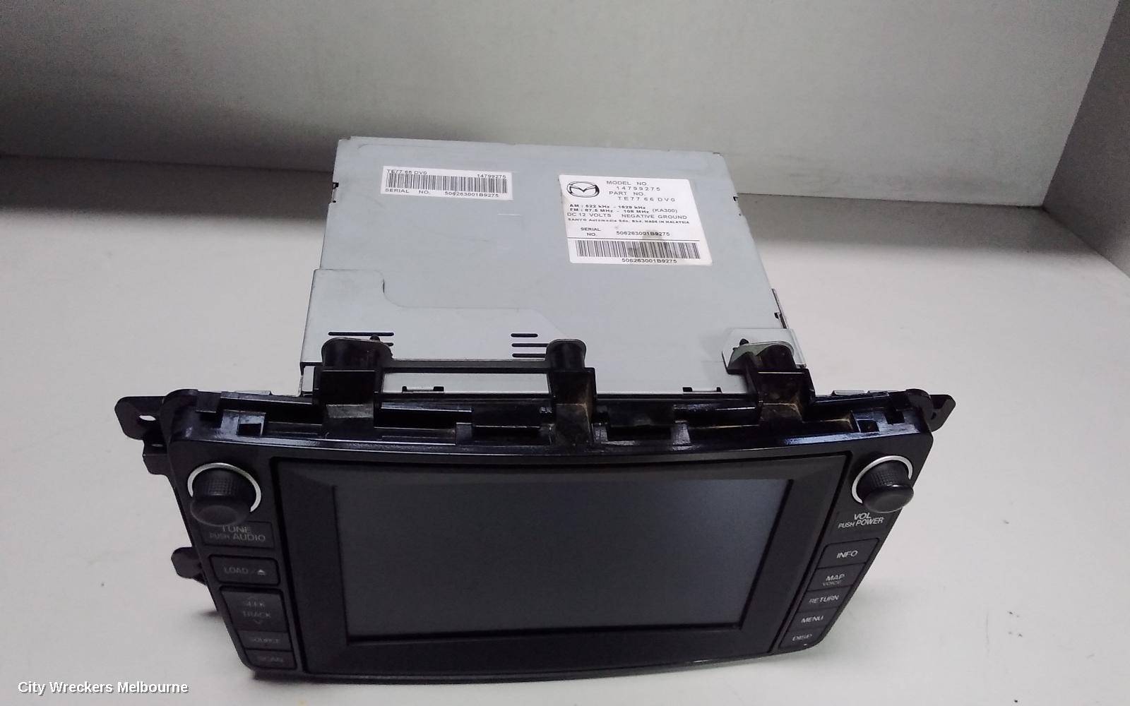 MAZDA CX9 RADIO/CD/DVD/SAT/TV, DISPLAY UNIT, SAT NAV TYPE (P/N TE7766DV0), 09/2008 - 11/2012