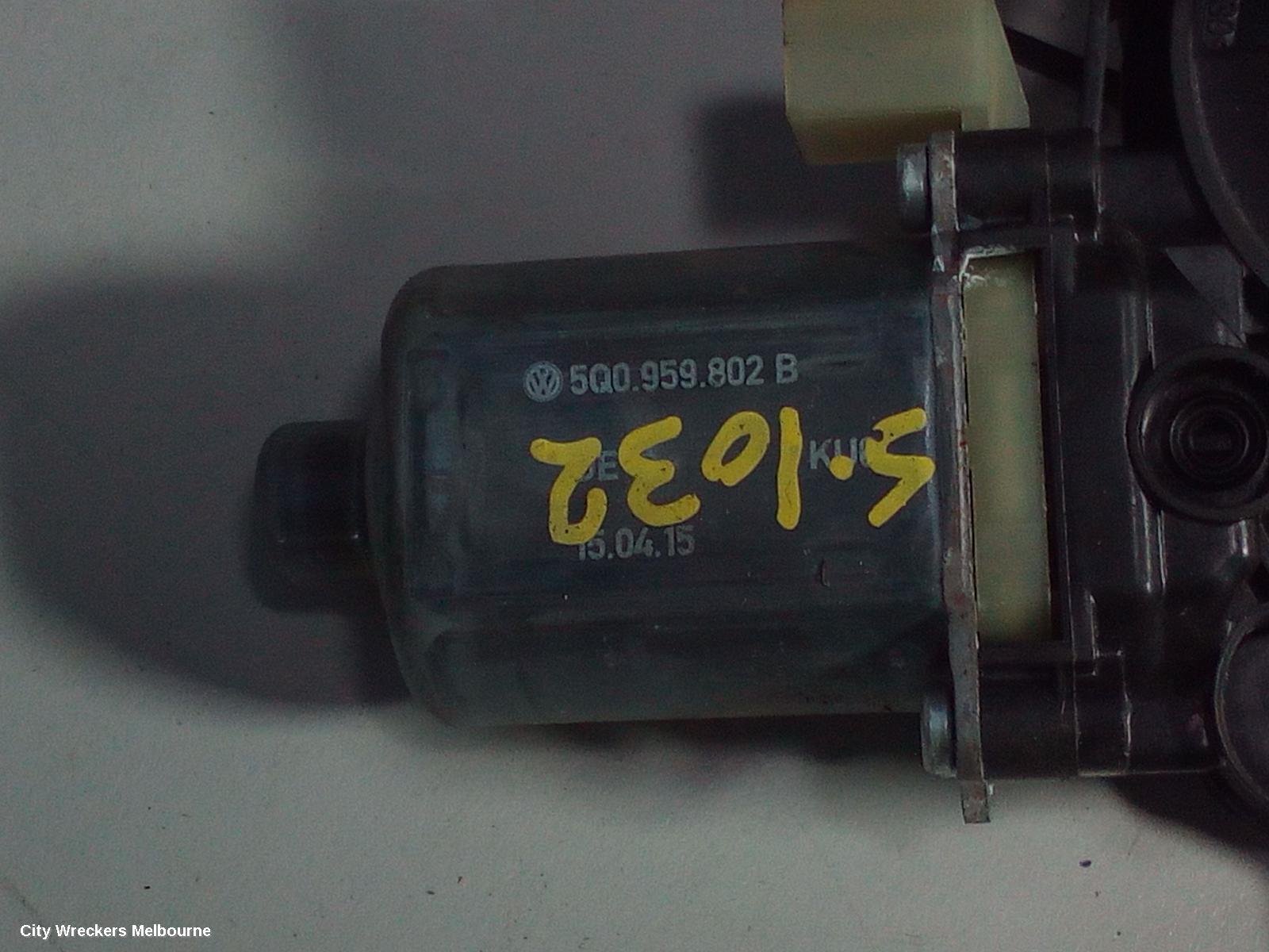 VOLKSWAGEN GOLF RIGHT FRONT WINDOW REG/MOTOR, GEN 7, 5DR HATCH/WAGON, 03/2013 - 08/2020
