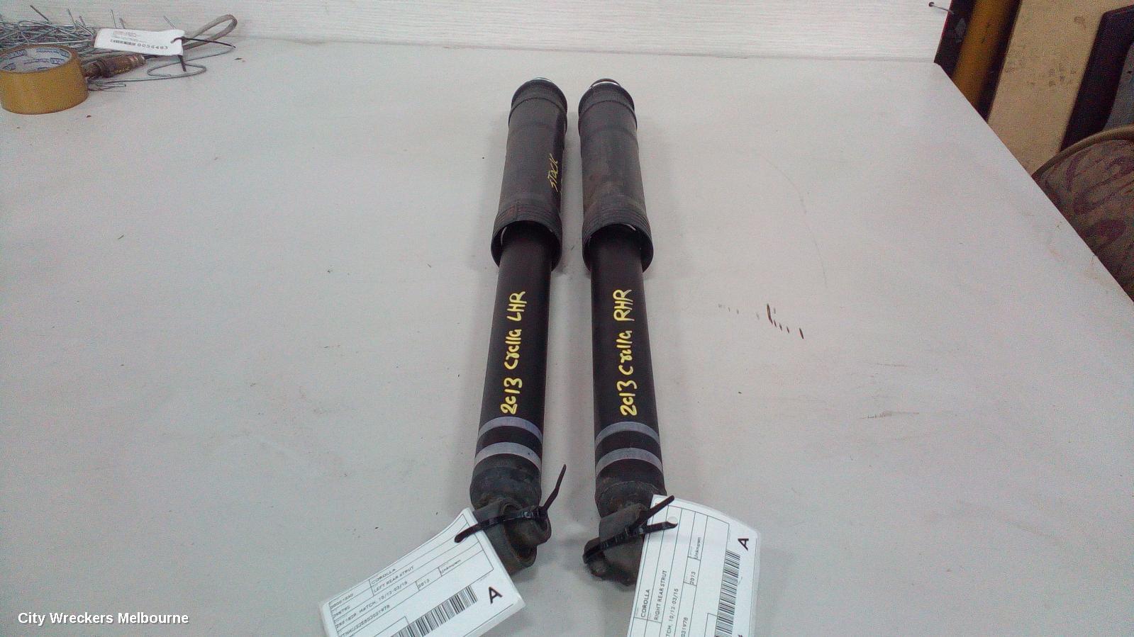 TOYOTA COROLLA LEFT REAR STRUT, ZRE182R, HATCH, 10/2012 - 03/2015